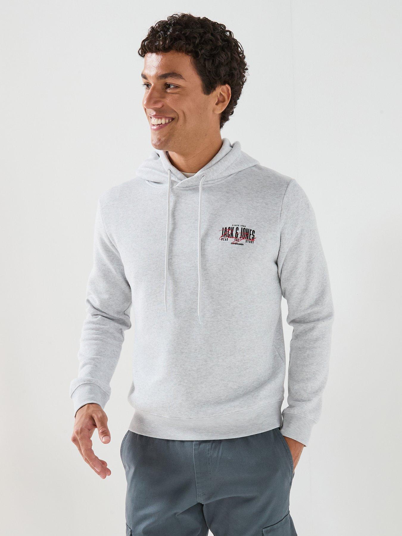 Jack & Jones Men's Aero Logo Hoodie - White