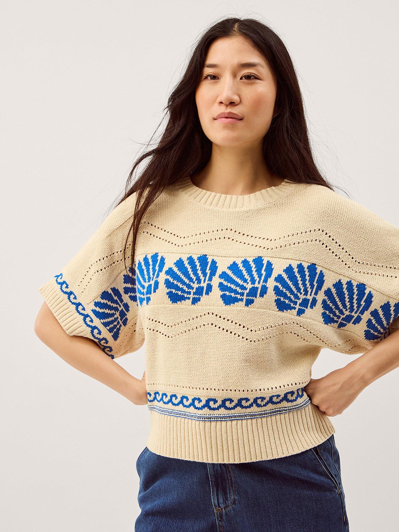 front image of monsoon-safi-shell-jumper-cream