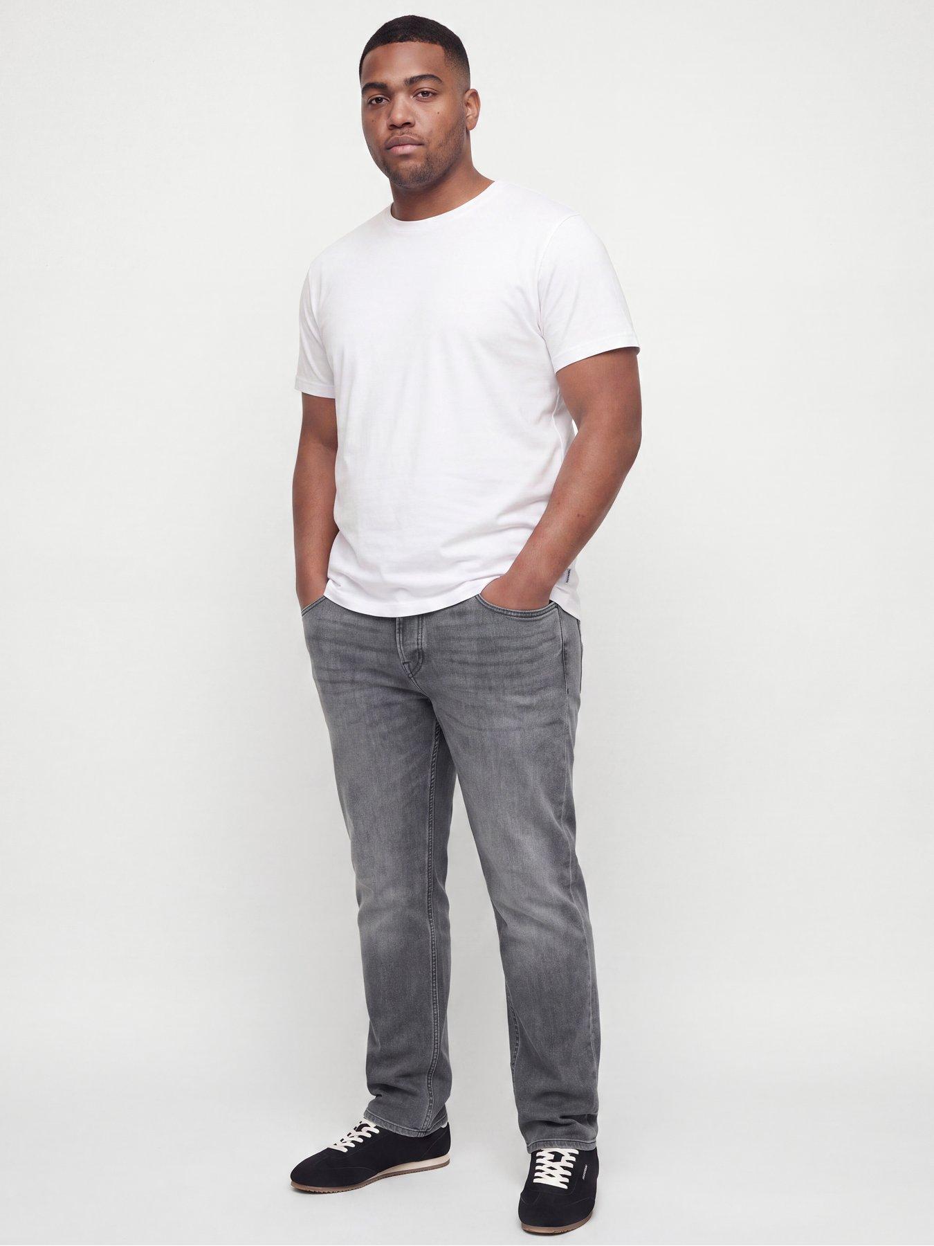 Image 1 of 4 of Jack & Jones Jack &amp; Jones Plus Mike Tapered Fit Jeans