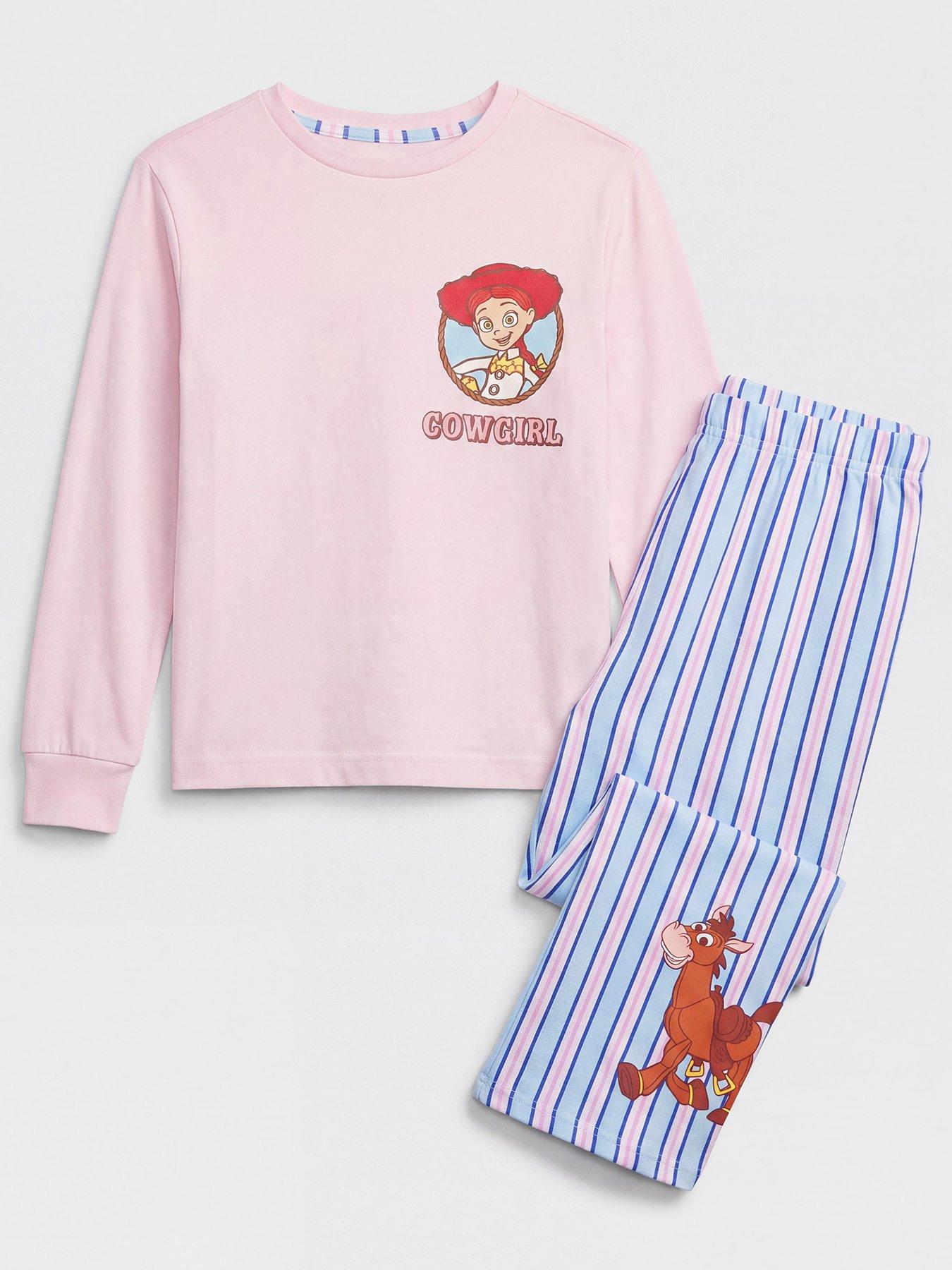 Image 1 of 5 of The Very Collection Girls Toy Story Jessie Graphic Long Sleeve Pyjamas - Pink