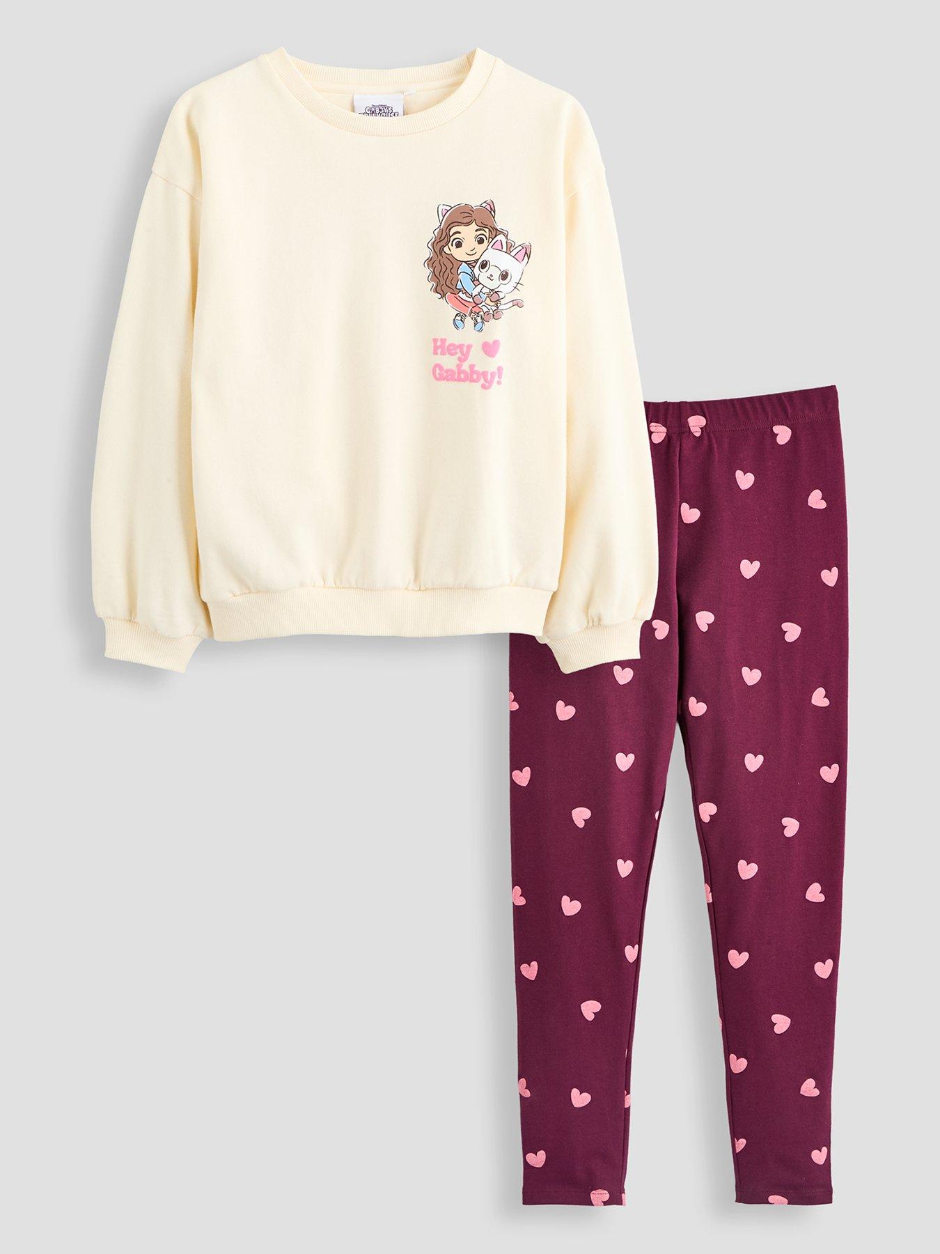 Image 1 of 5 of The Very Collection Girls Gabby's Dolls House Character Print Sweatshirt and Leggings Set - Pink