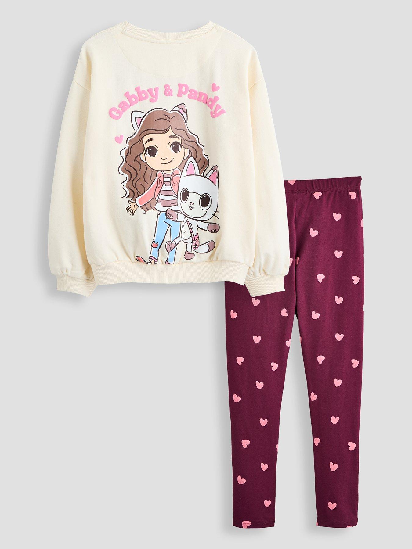 Image 2 of 5 of The Very Collection Girls Gabby's Dolls House Character Print Sweatshirt and Leggings Set - Pink