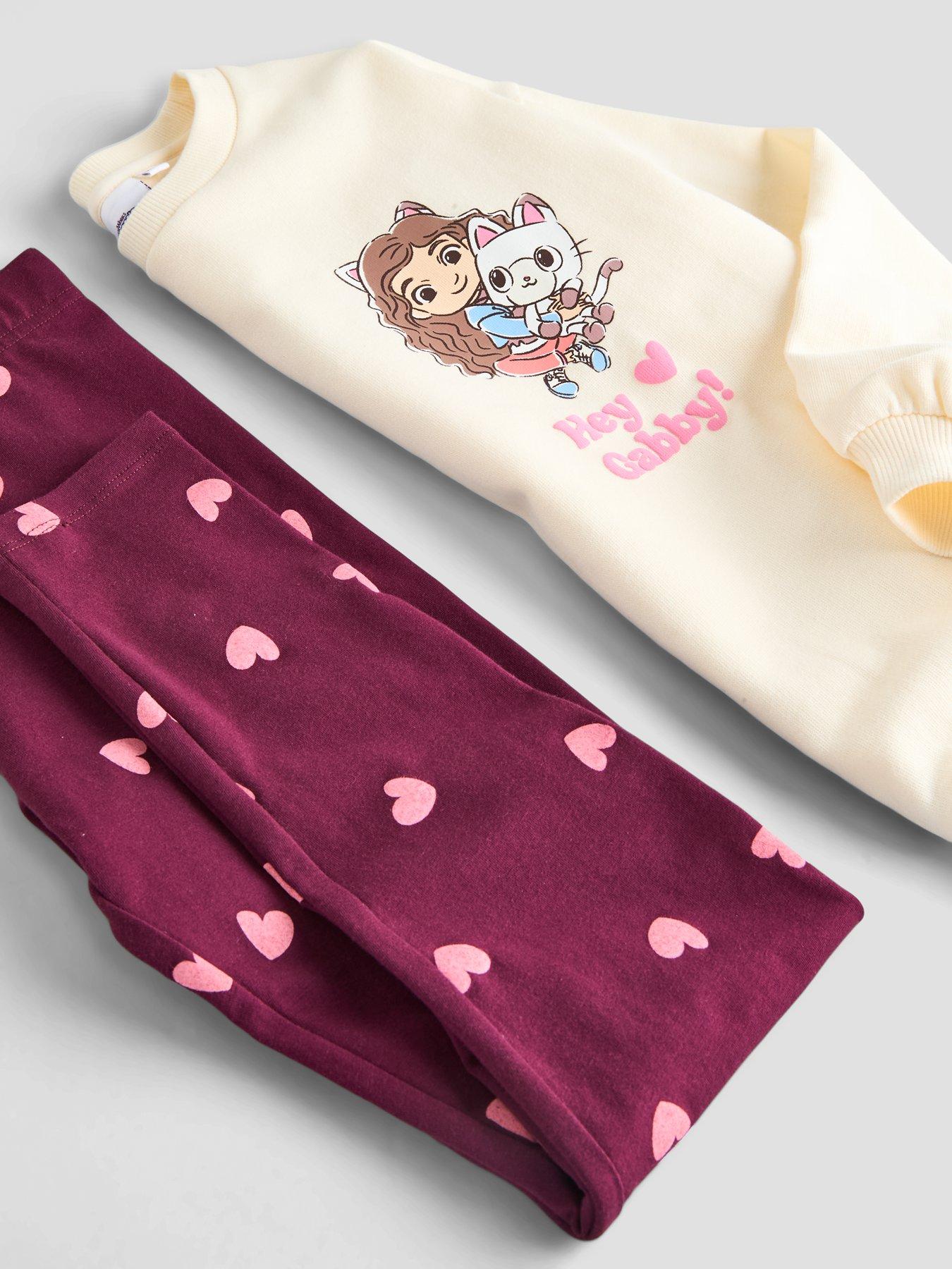 Image 3 of 5 of The Very Collection Girls Gabby's Dolls House Character Print Sweatshirt and Leggings Set - Pink