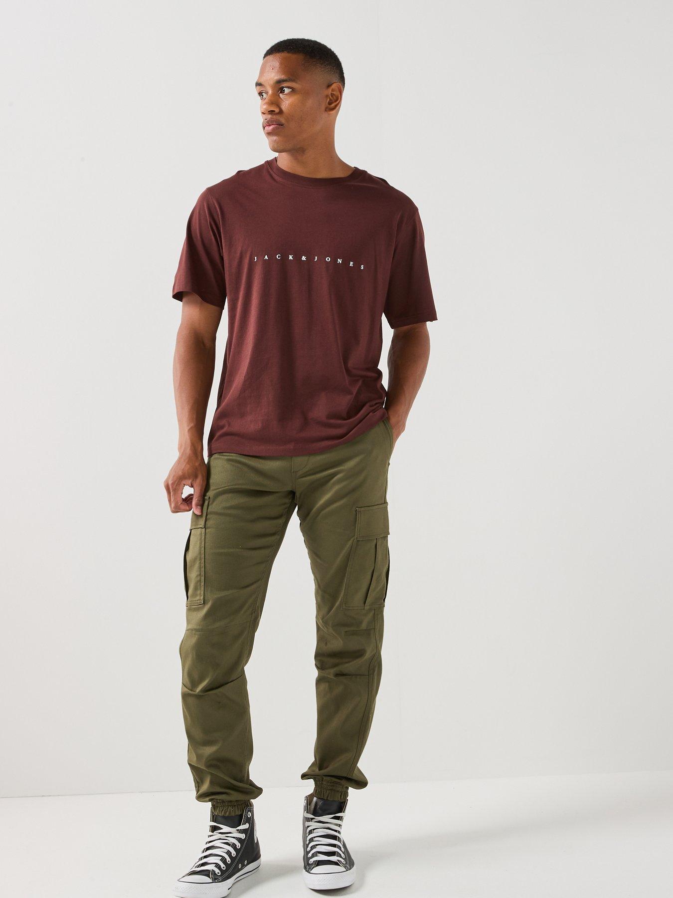 Image 3 of 6 of Jack & Jones Star Crew Neck T-Shirt - Brown