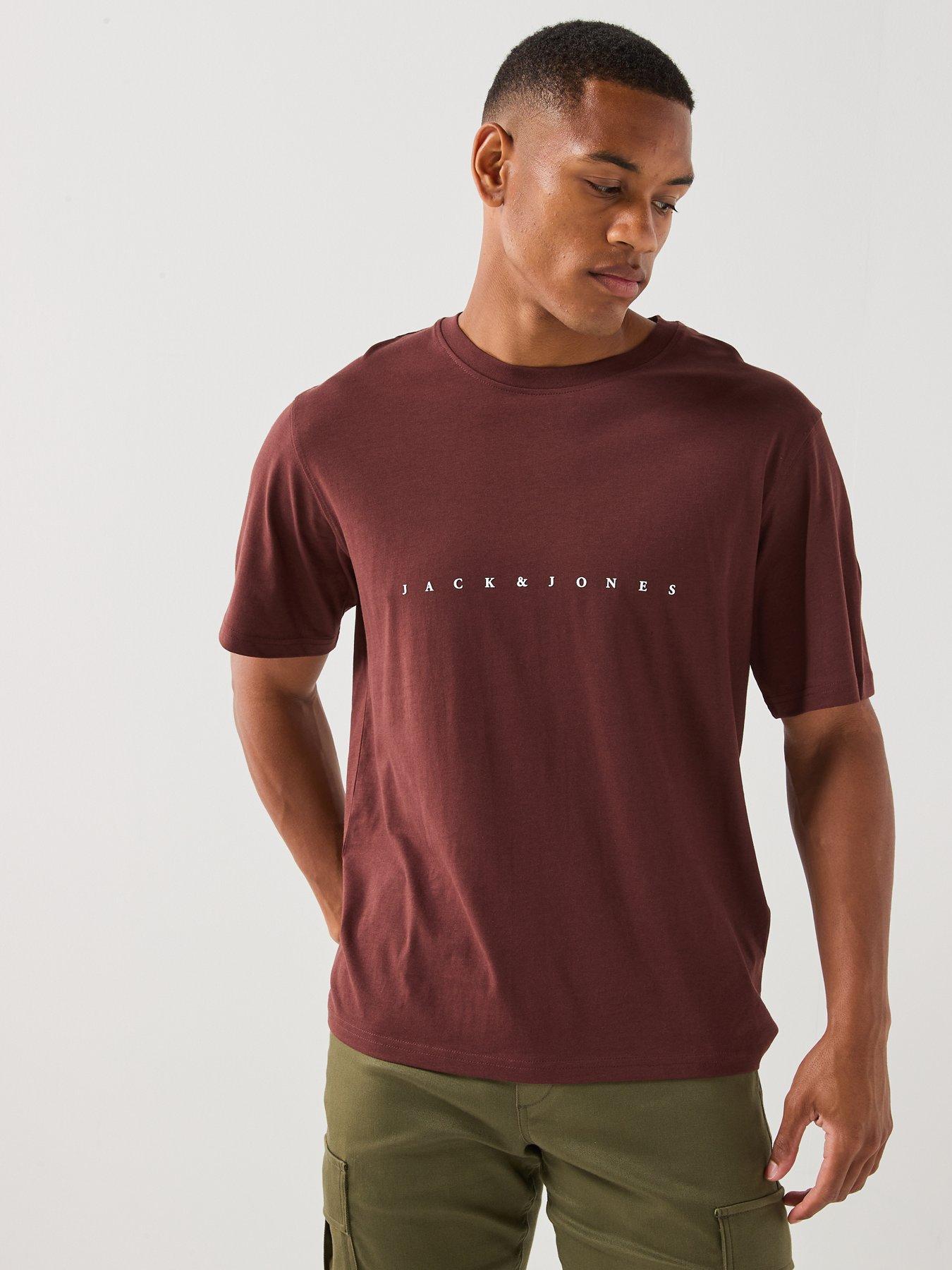 Image 5 of 6 of Jack & Jones Star Crew Neck T-Shirt - Brown