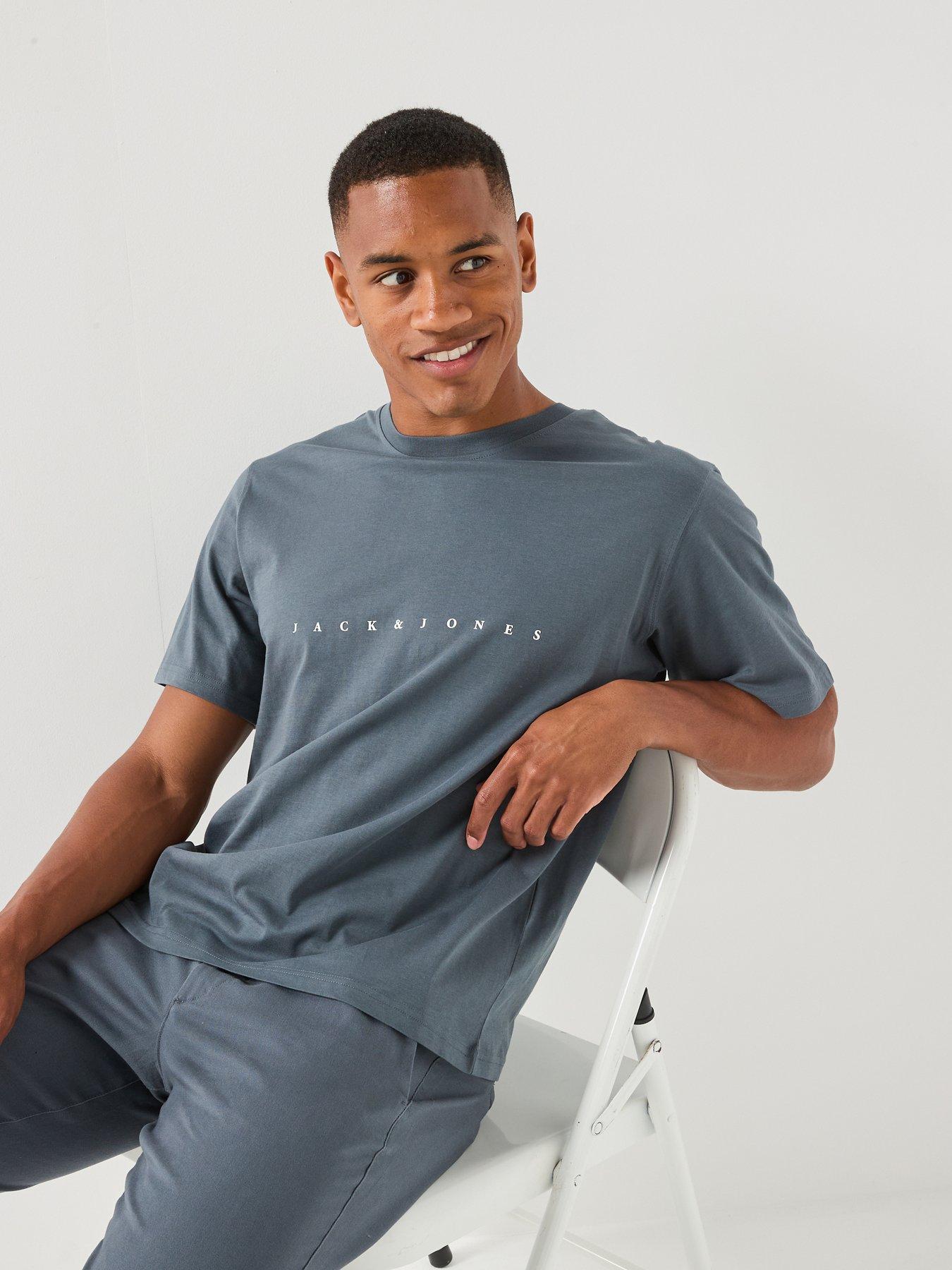 Jack & Jones Star Crew Neck T-Shirt - Dark Blue