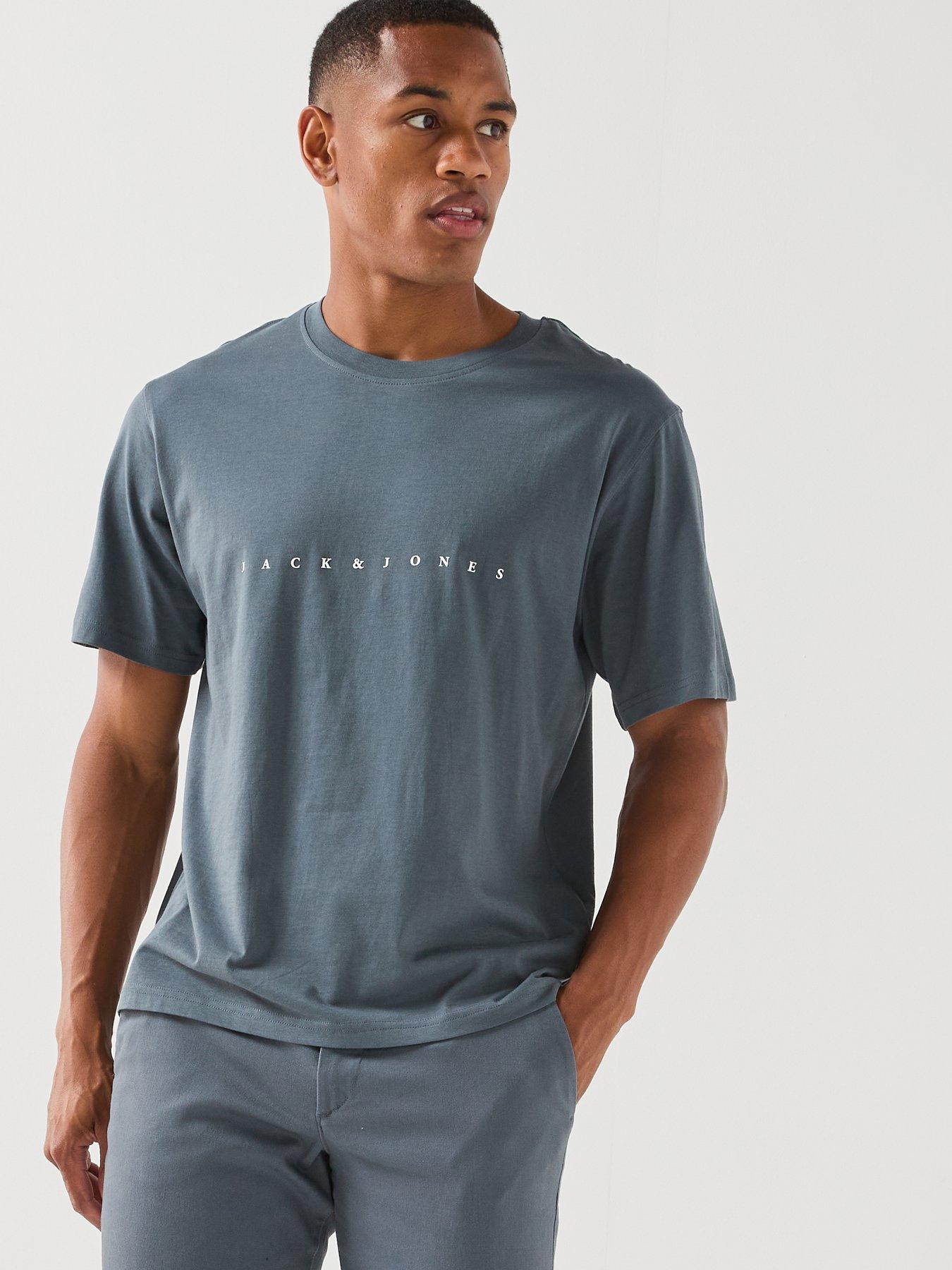 Image 5 of 6 of Jack & Jones Star Crew Neck T-Shirt - Dark Blue