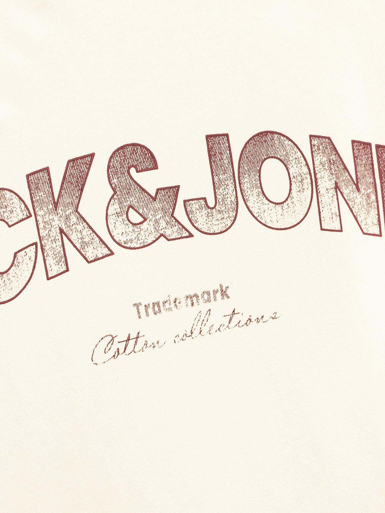 Image 5 of 5 of Jack & Jones Plus Avery Crew Neck 3 Pack T-Shirt - Cloud Dancer