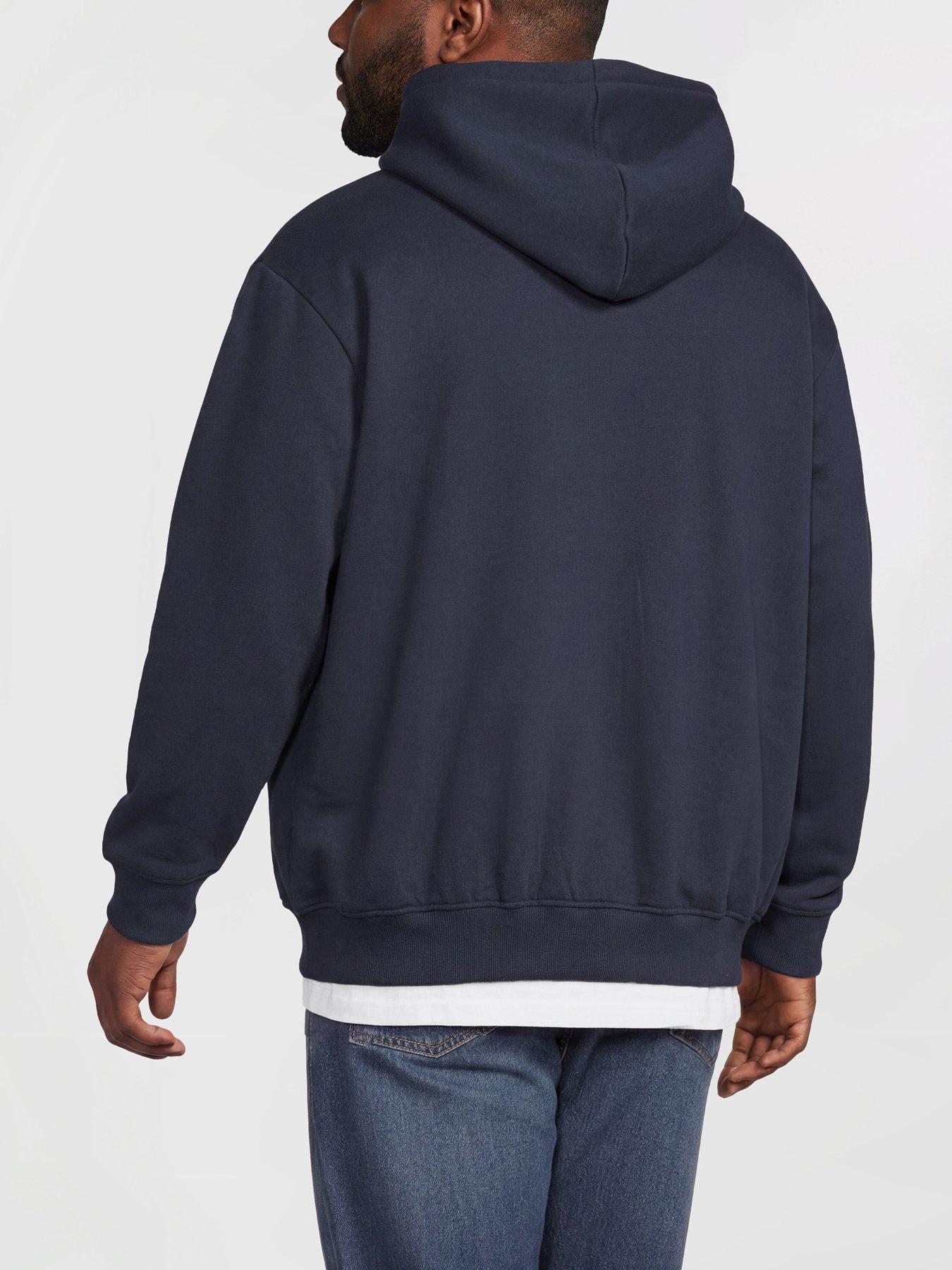 Image 2 of 6 of Jack & Jones Plus Rush T-Shirt Hoodie Set - Blue