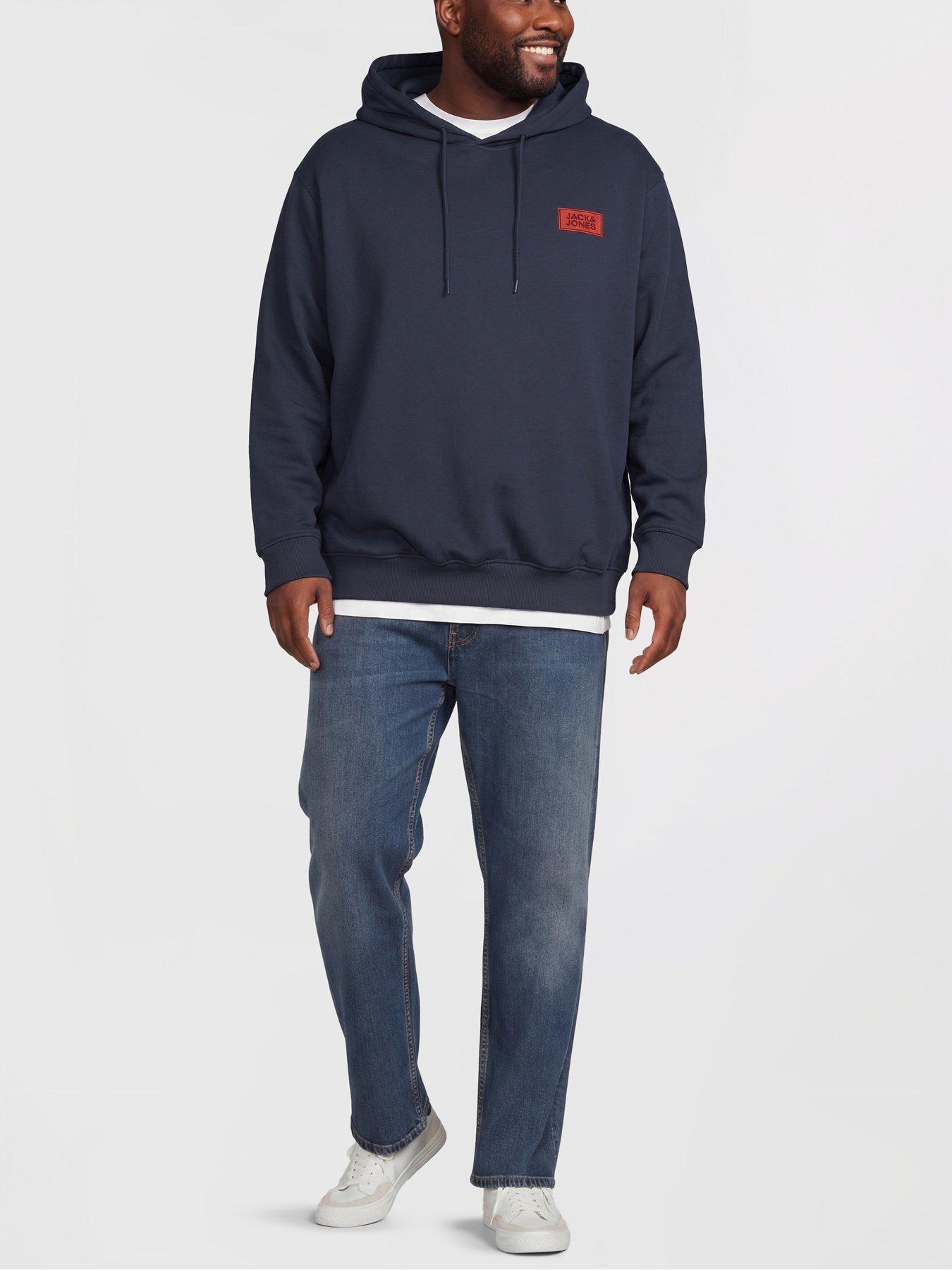 Image 3 of 6 of Jack & Jones Plus Rush T-Shirt Hoodie Set - Blue