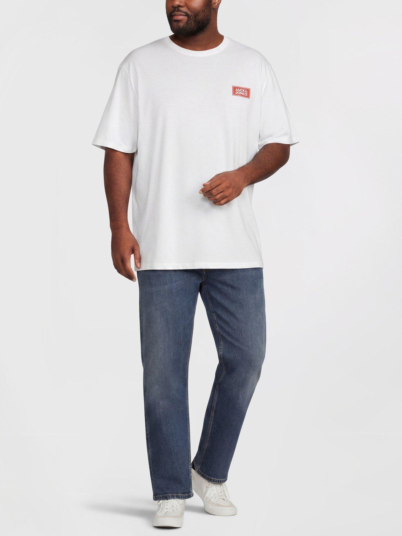 Image 4 of 6 of Jack & Jones Plus Rush T-Shirt Hoodie Set - Blue