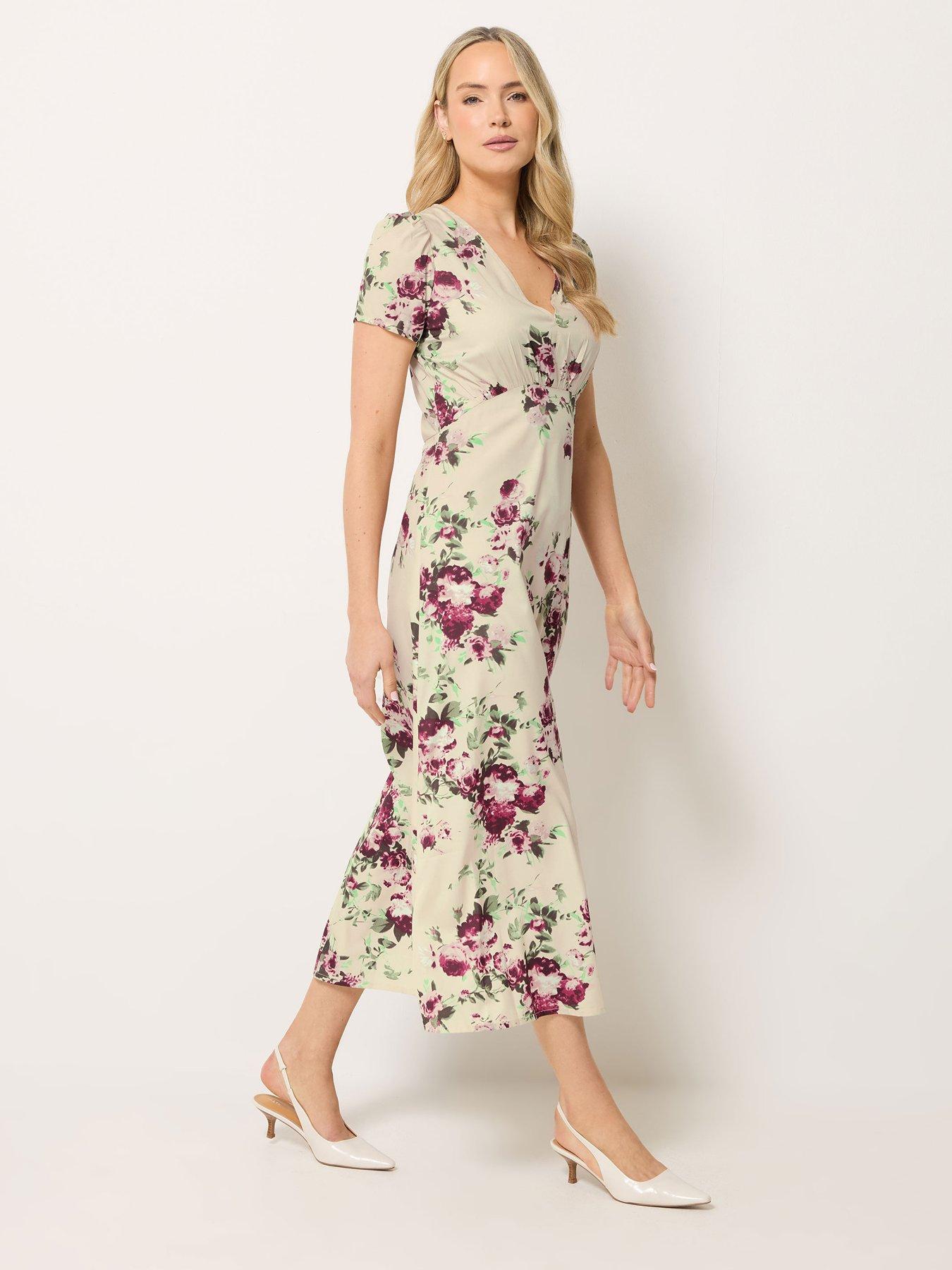 Image 3 of 4 of Long Tall Sally Tall Rose Tea Midi Dress