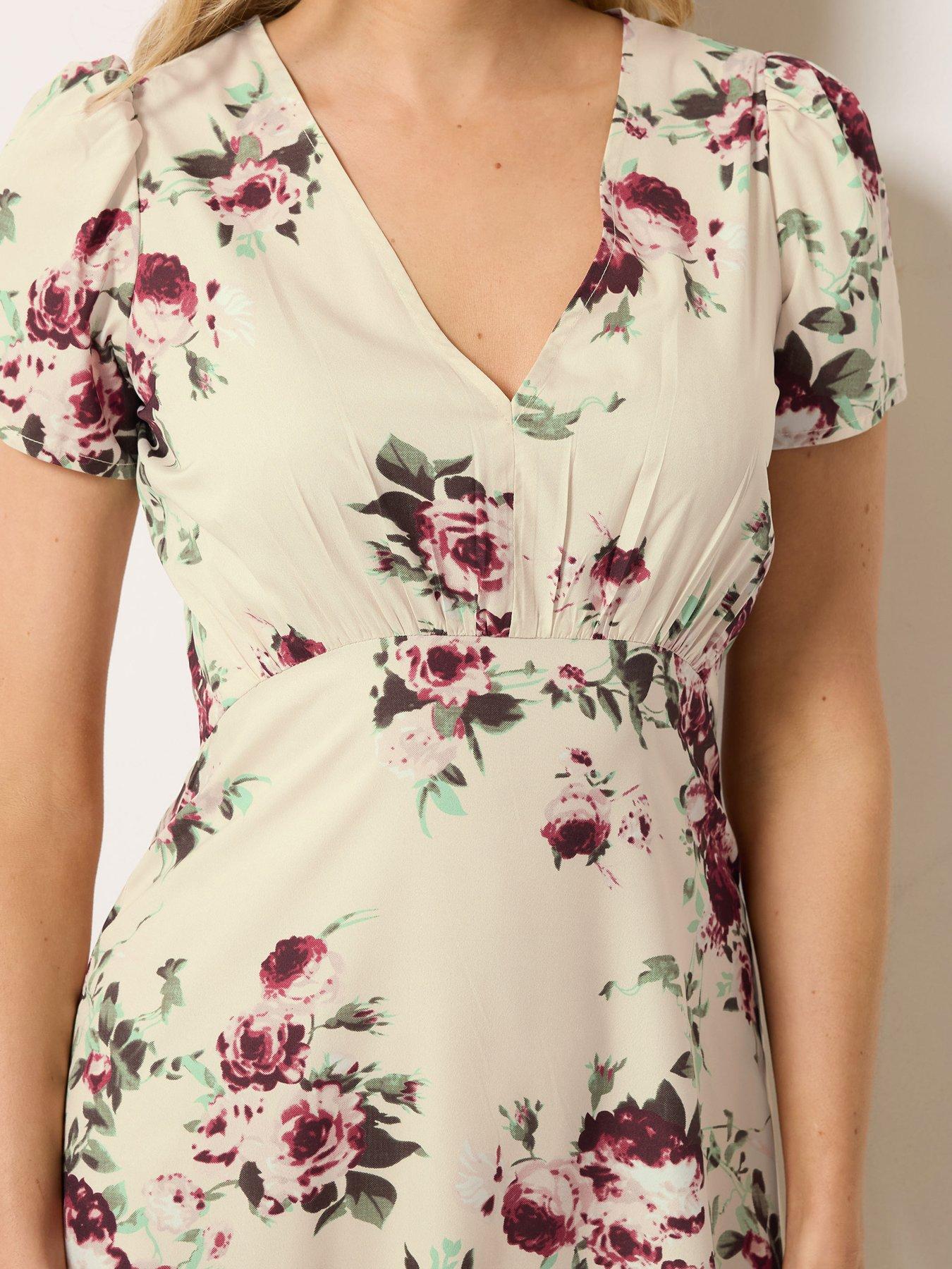 Image 4 of 4 of Long Tall Sally Tall Rose Tea Midi Dress