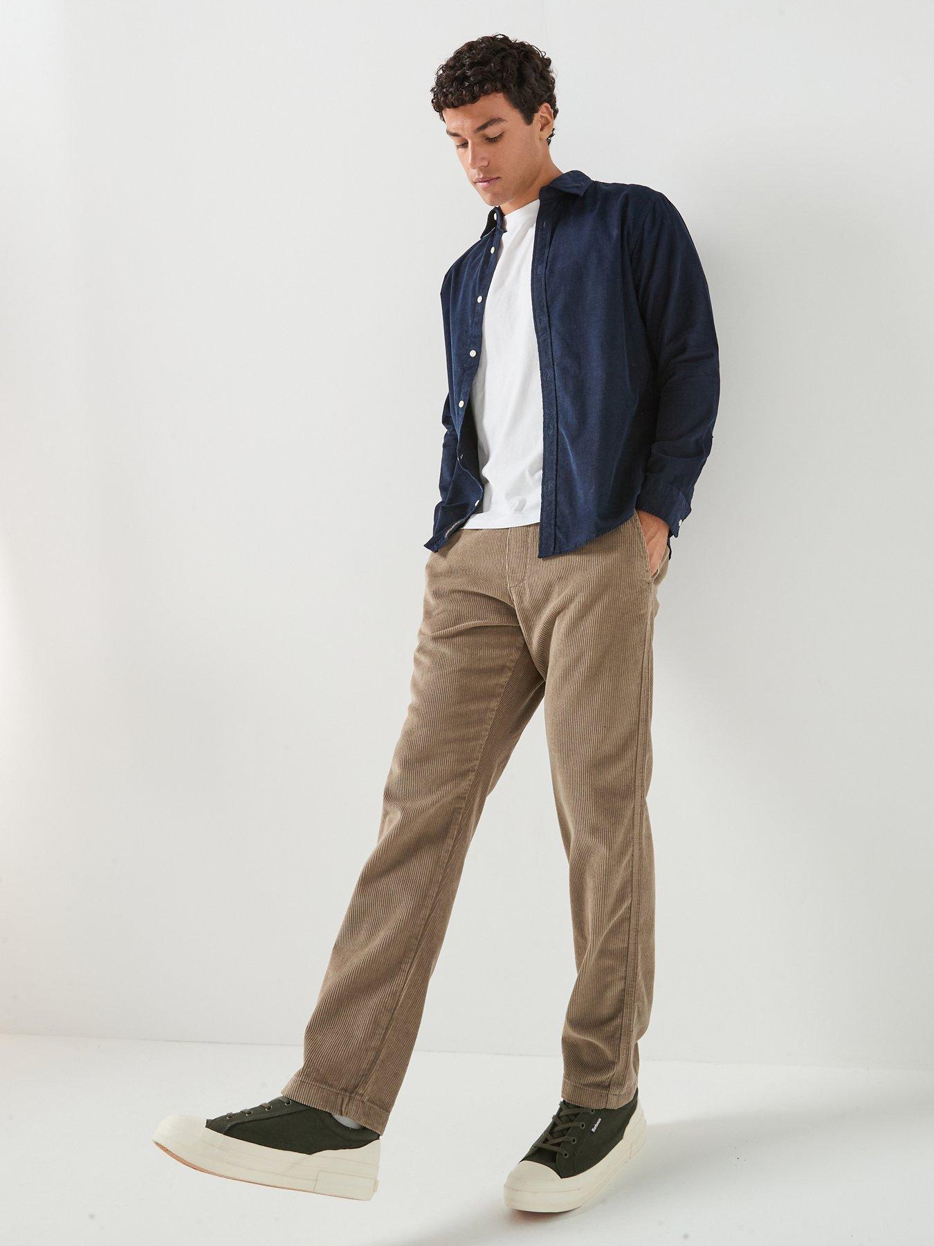 Jack & Jones Men's Field Cord Long Sleeve Shirt - Navy