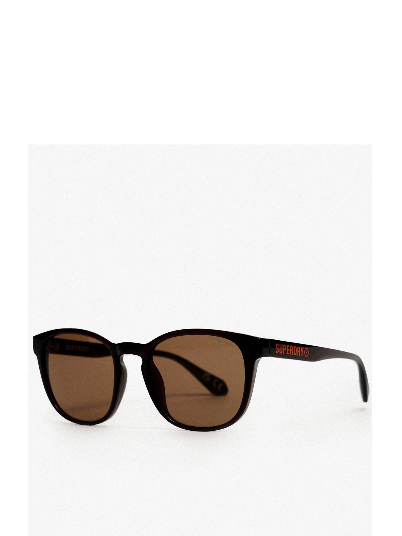 Image 1 of 7 of Superdry Round Frame Sunglasses - Black
