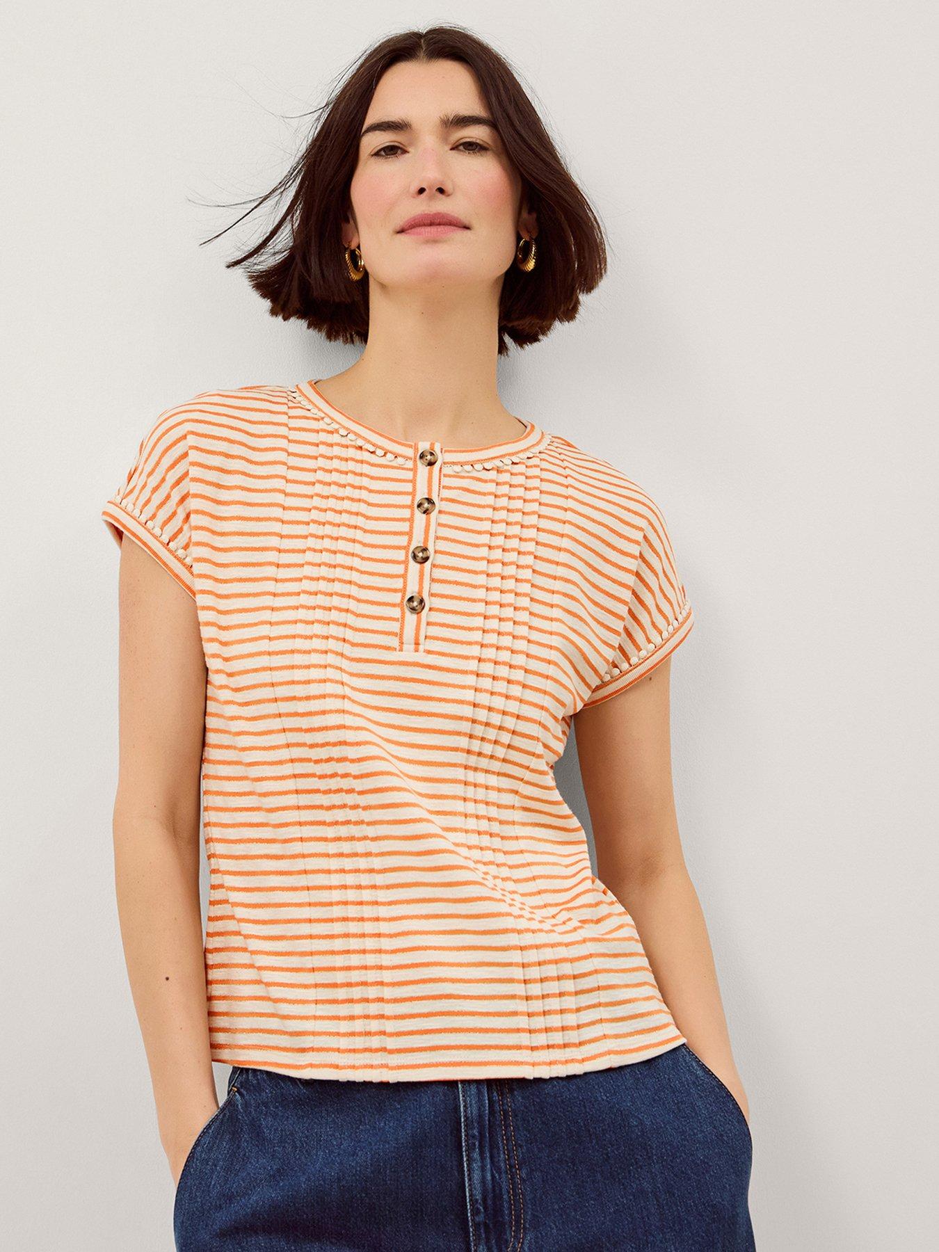 Image 1 of 4 of Monsoon Selena Stripe Tshirt