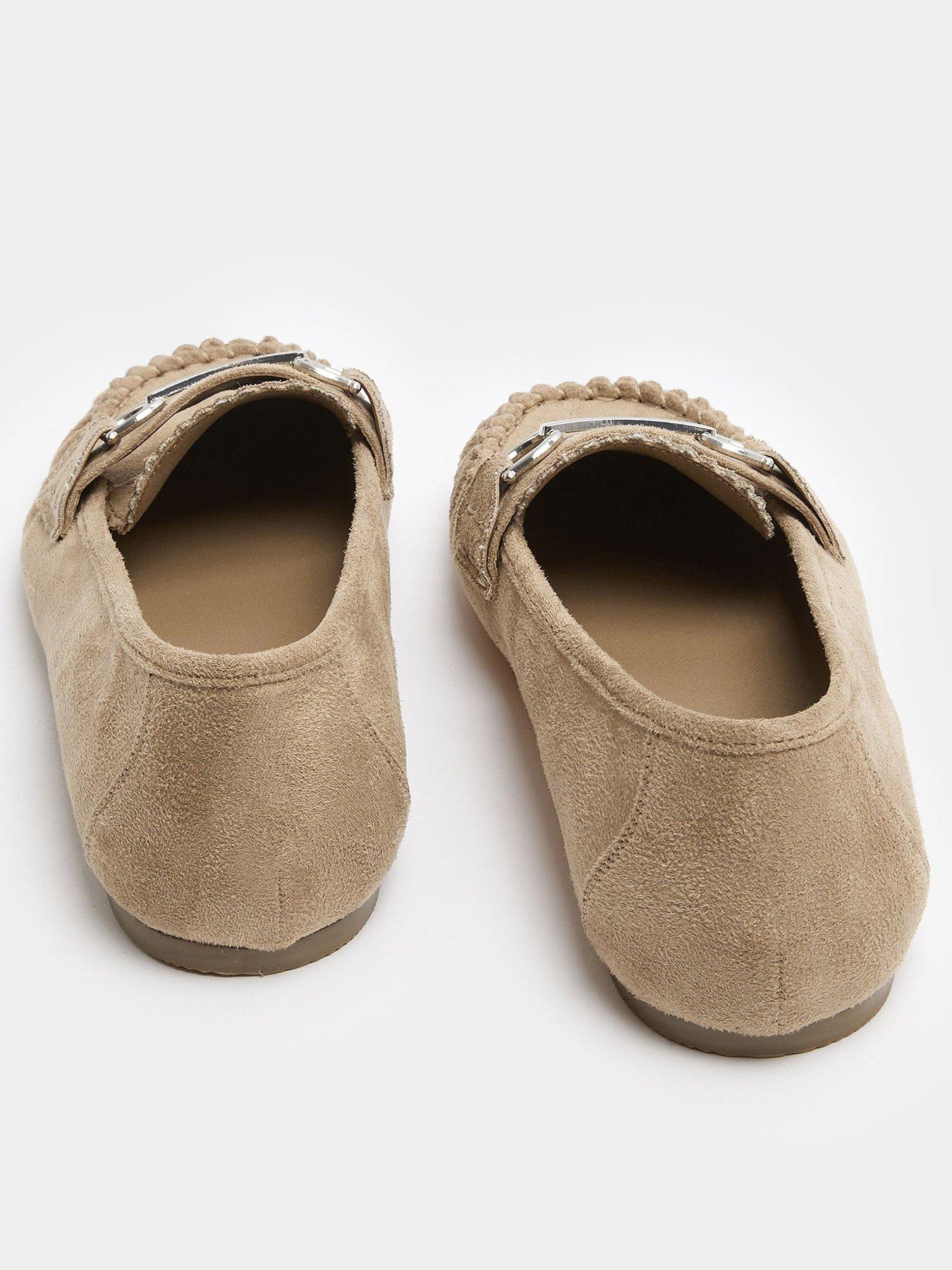  image of yours-wide-fit-snaffle-trim-shoe-cream