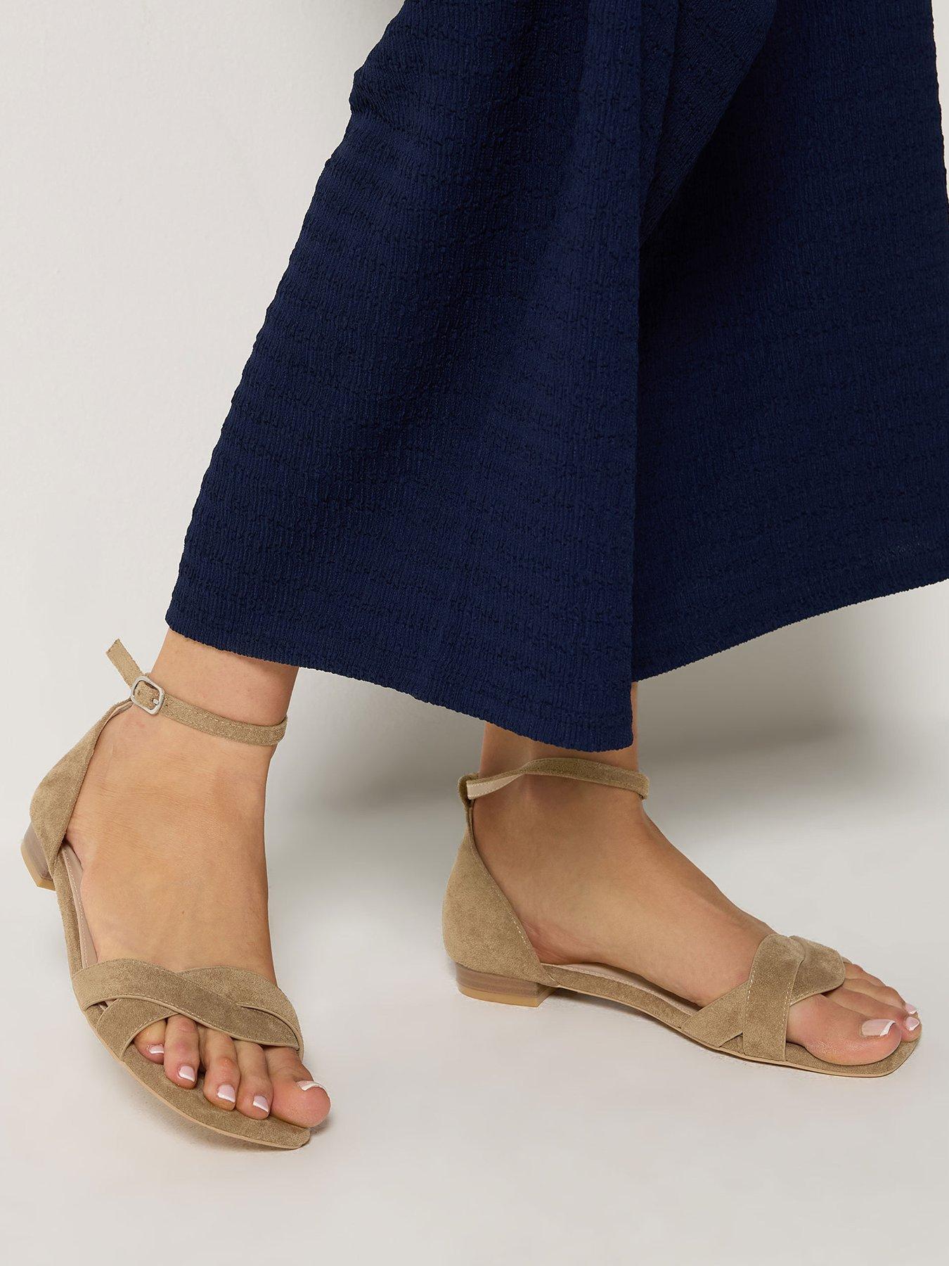 Long Tall Sally Twist Front Square Toe Sandals