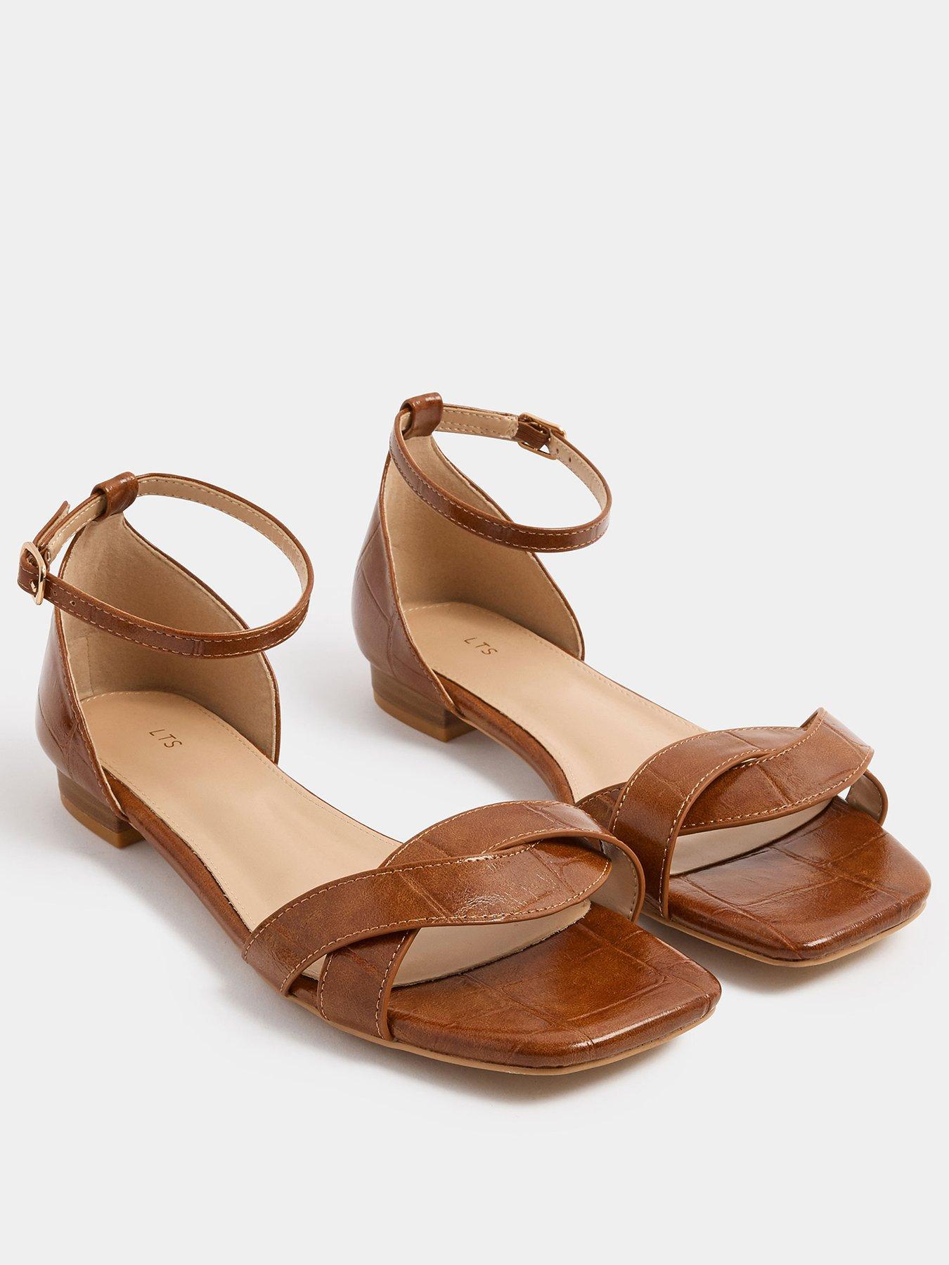 Image 2 of 4 of Yours Twist Front Square Toe Sandals