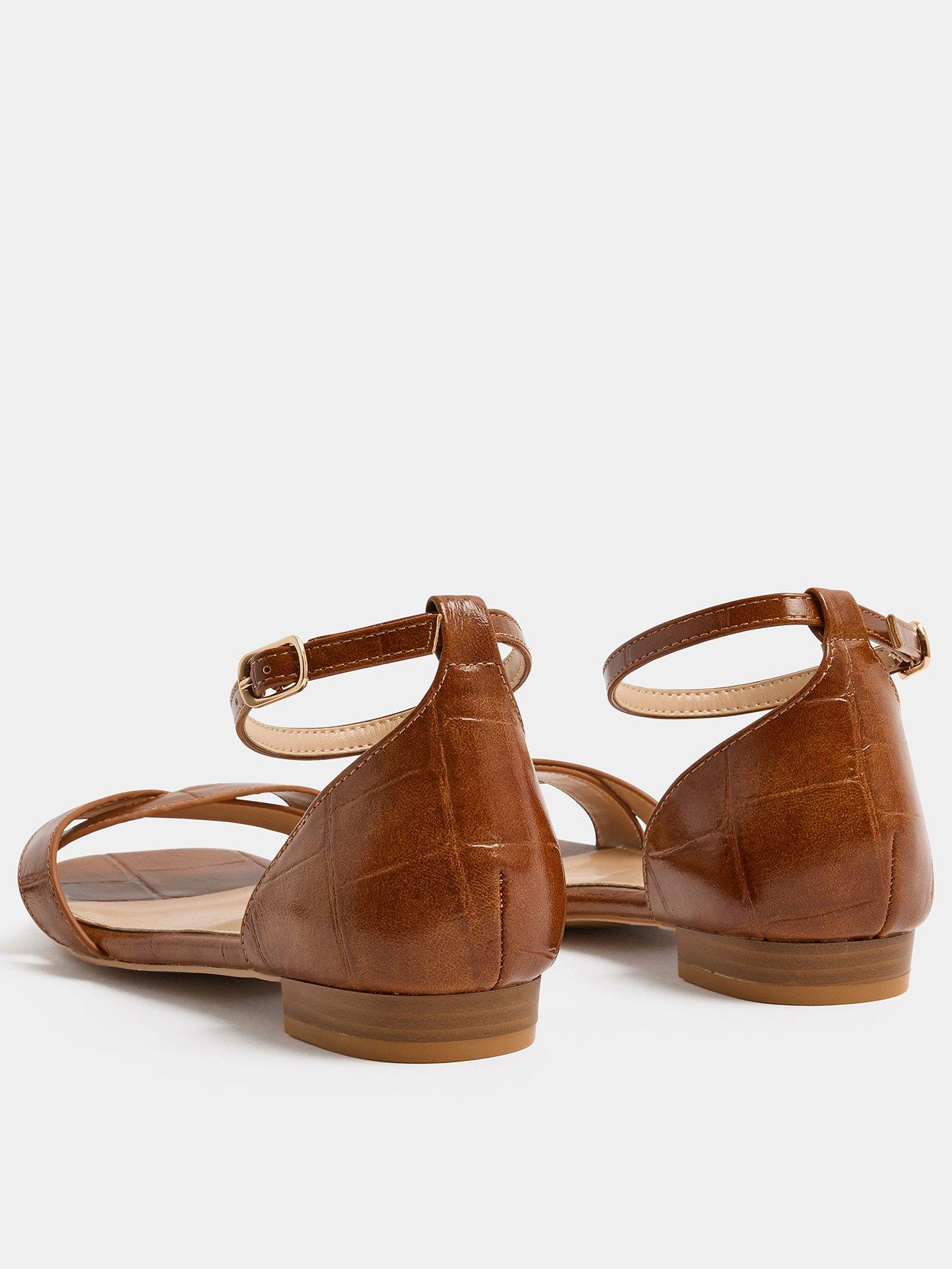 Image 3 of 4 of Yours Twist Front Square Toe Sandals