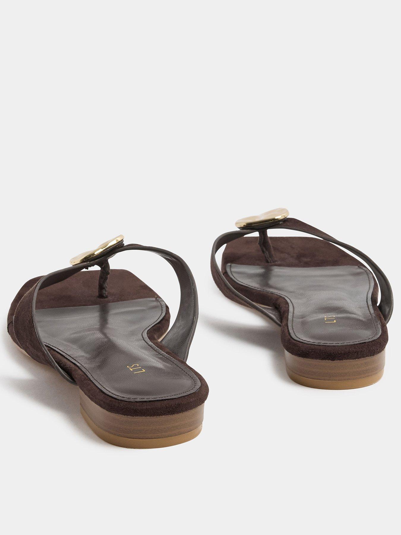 Image 3 of 4 of Yours Hammered Trim Sandals