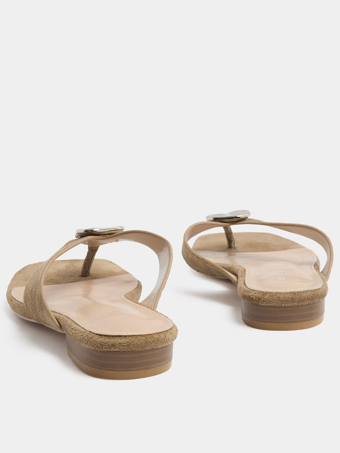 Image 3 of 4 of Yours Hammered Trim Sandals