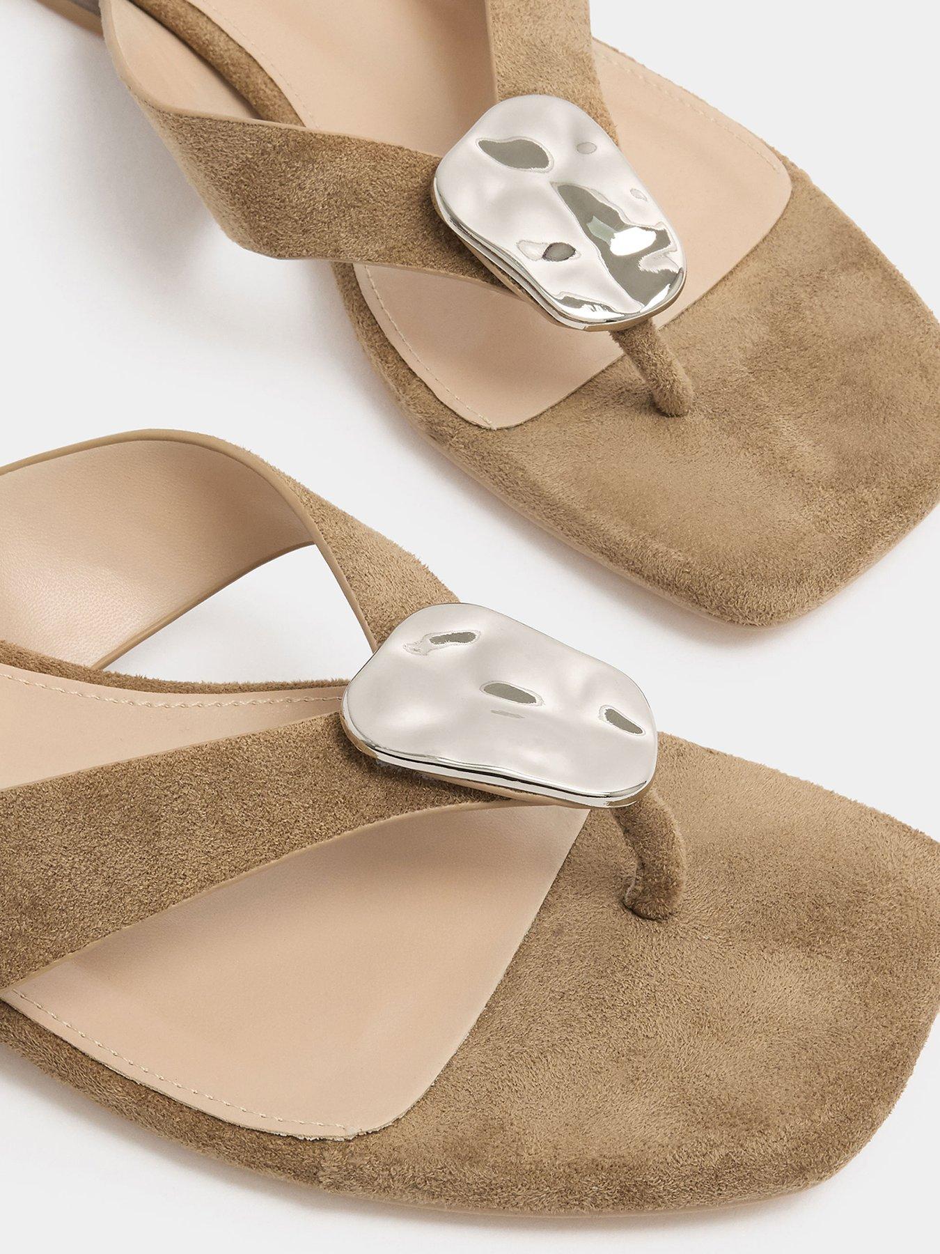 Image 4 of 4 of Yours Hammered Trim Sandals