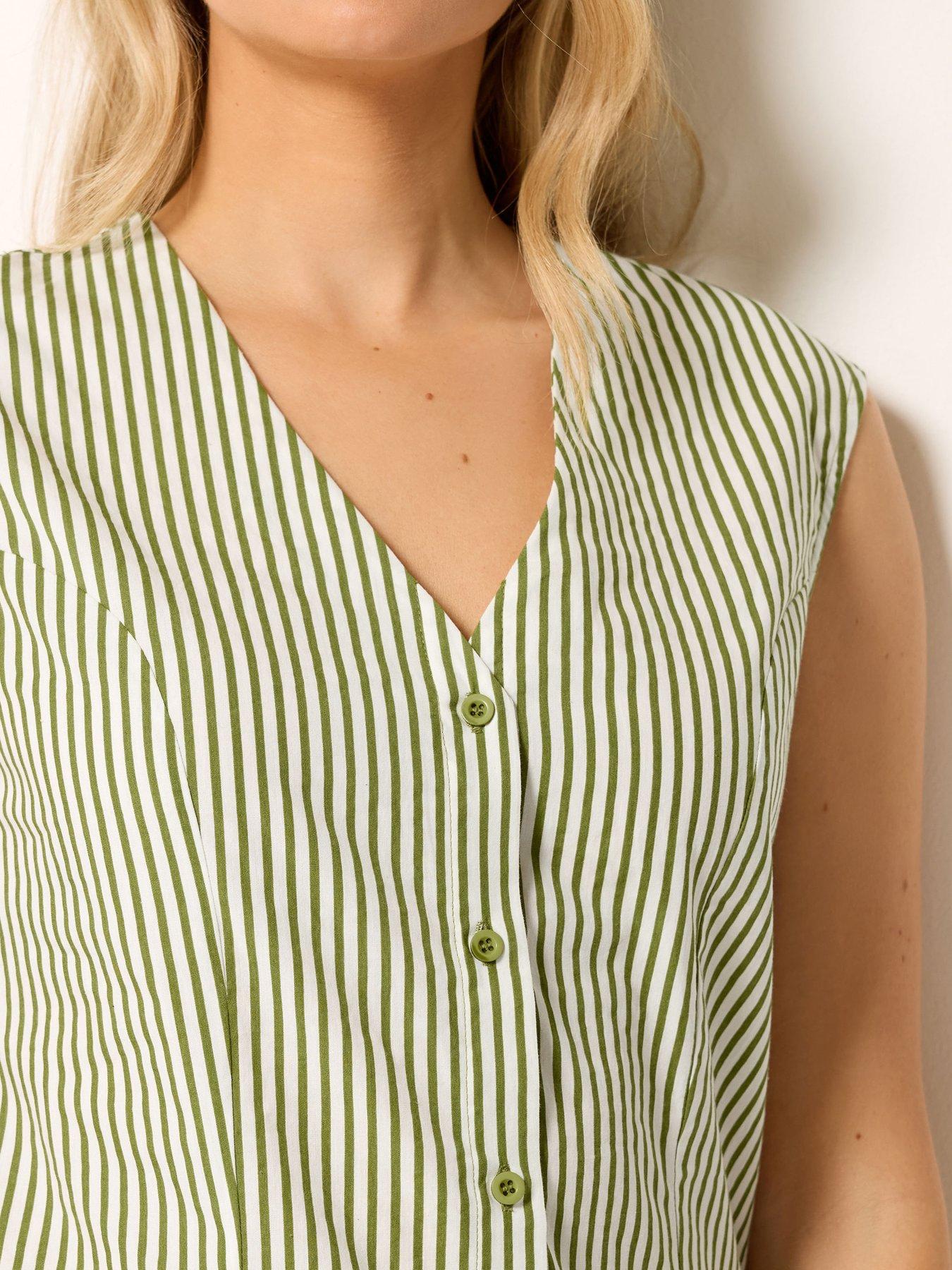 Image 4 of 4 of Long Tall Sally Tall Stripe Belted Blouse