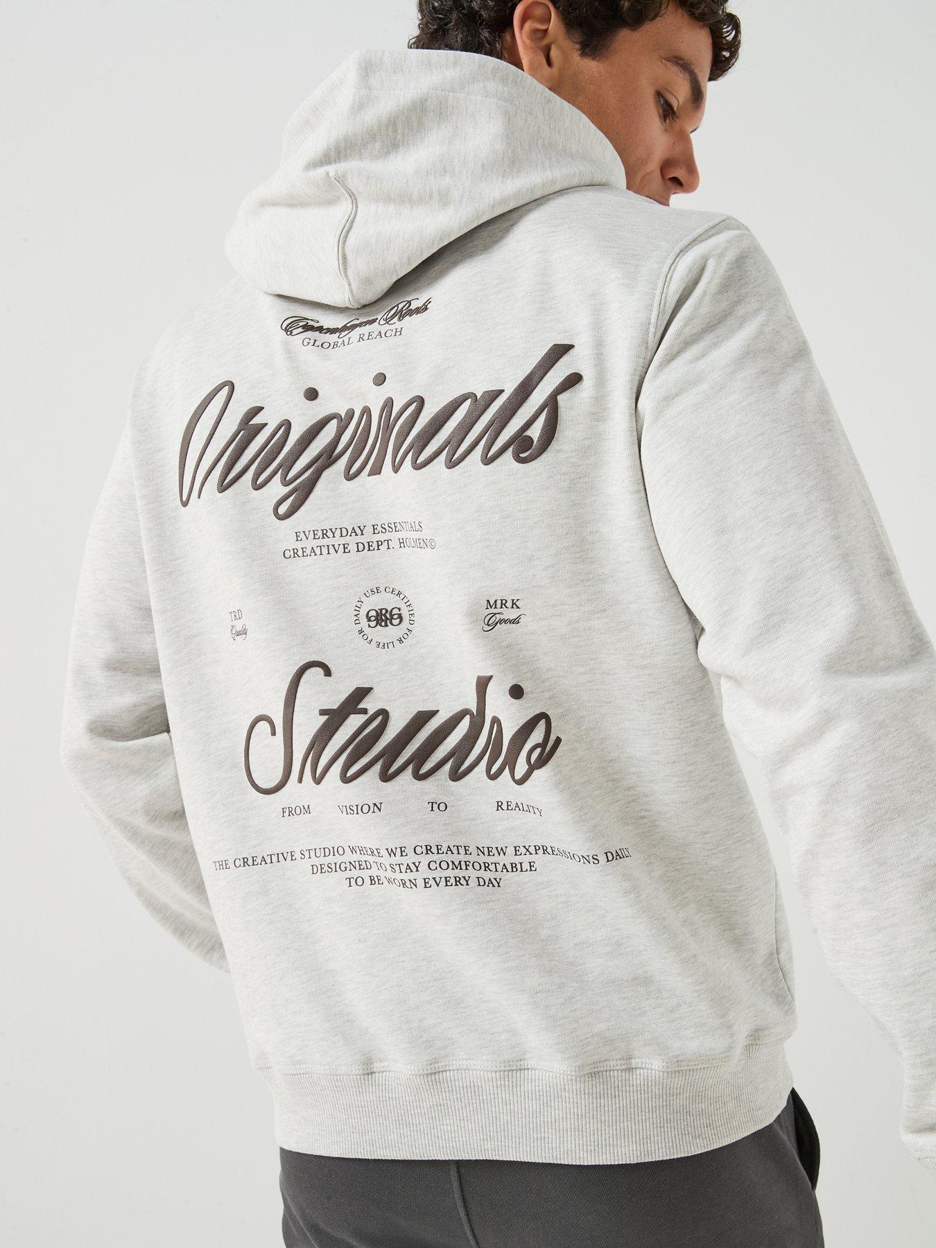 Image 2 of 6 of Jack & Jones Jack &amp; Jones Originals Norrerbro Typo Hoodie