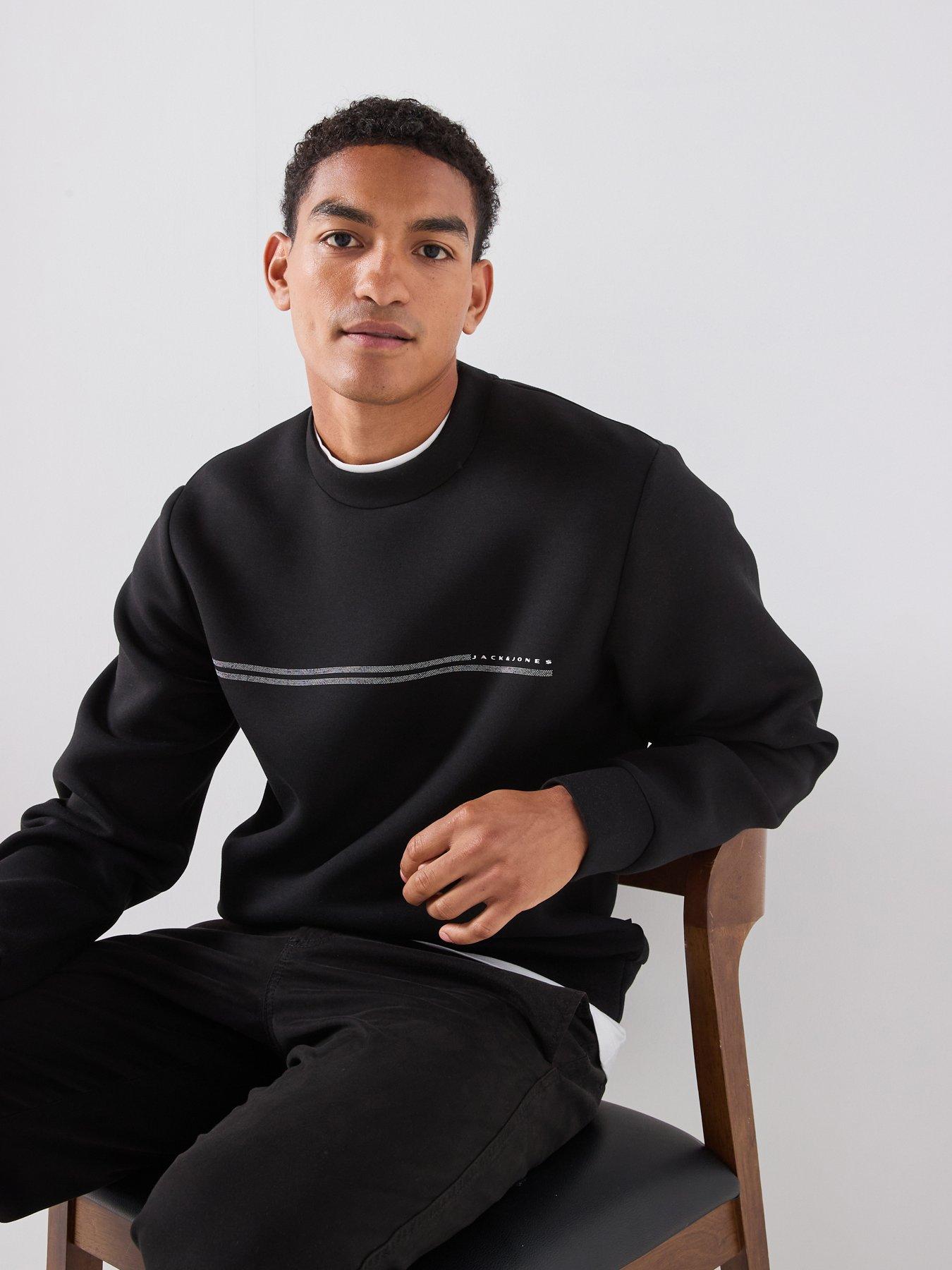 Jack & Jones Fusion Scuba Crew Neck Sweatshirt - Black
