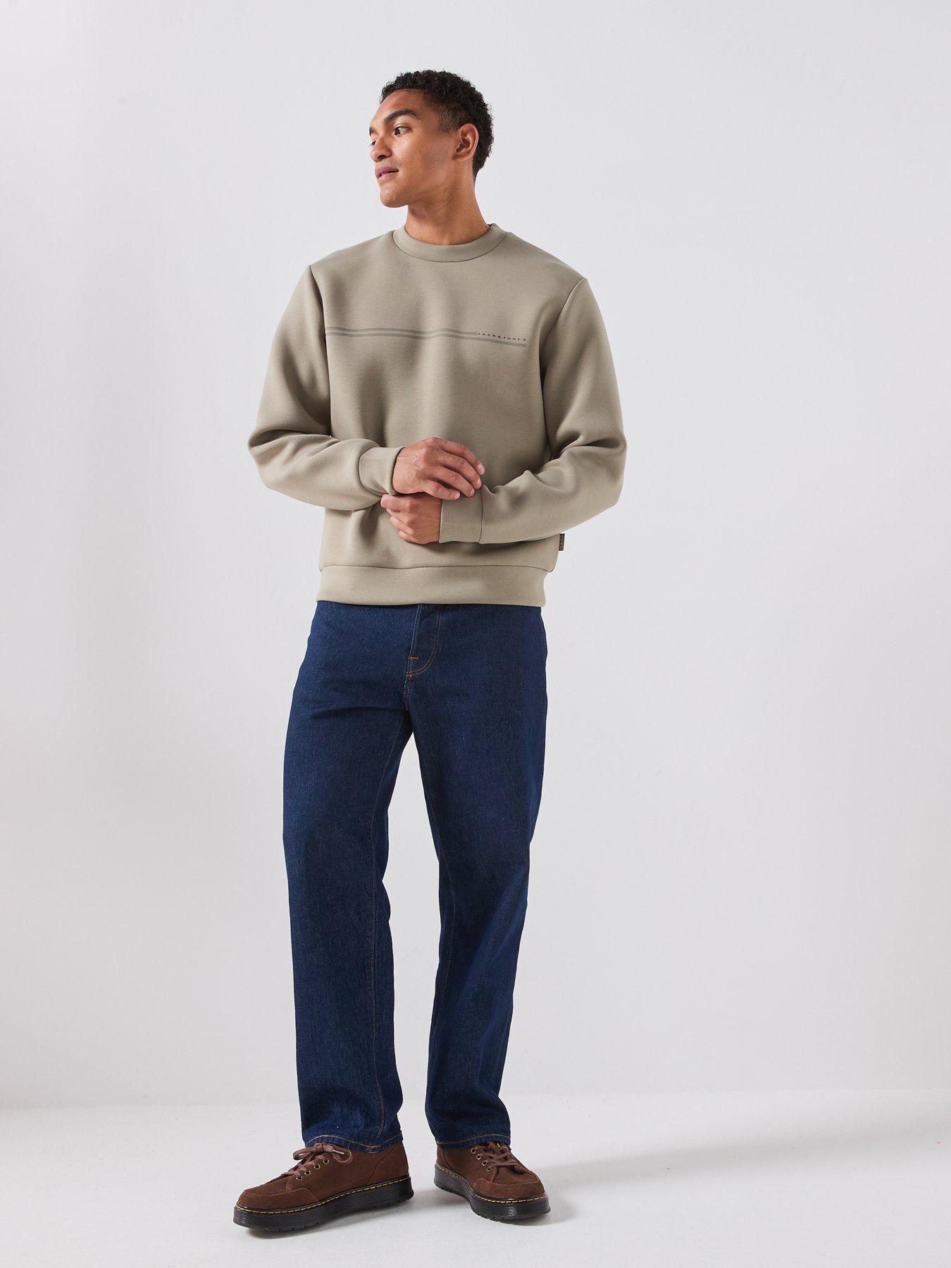 Image 3 of 6 of Jack & Jones Fusion Scuba Crew Sweat - Light Khaki