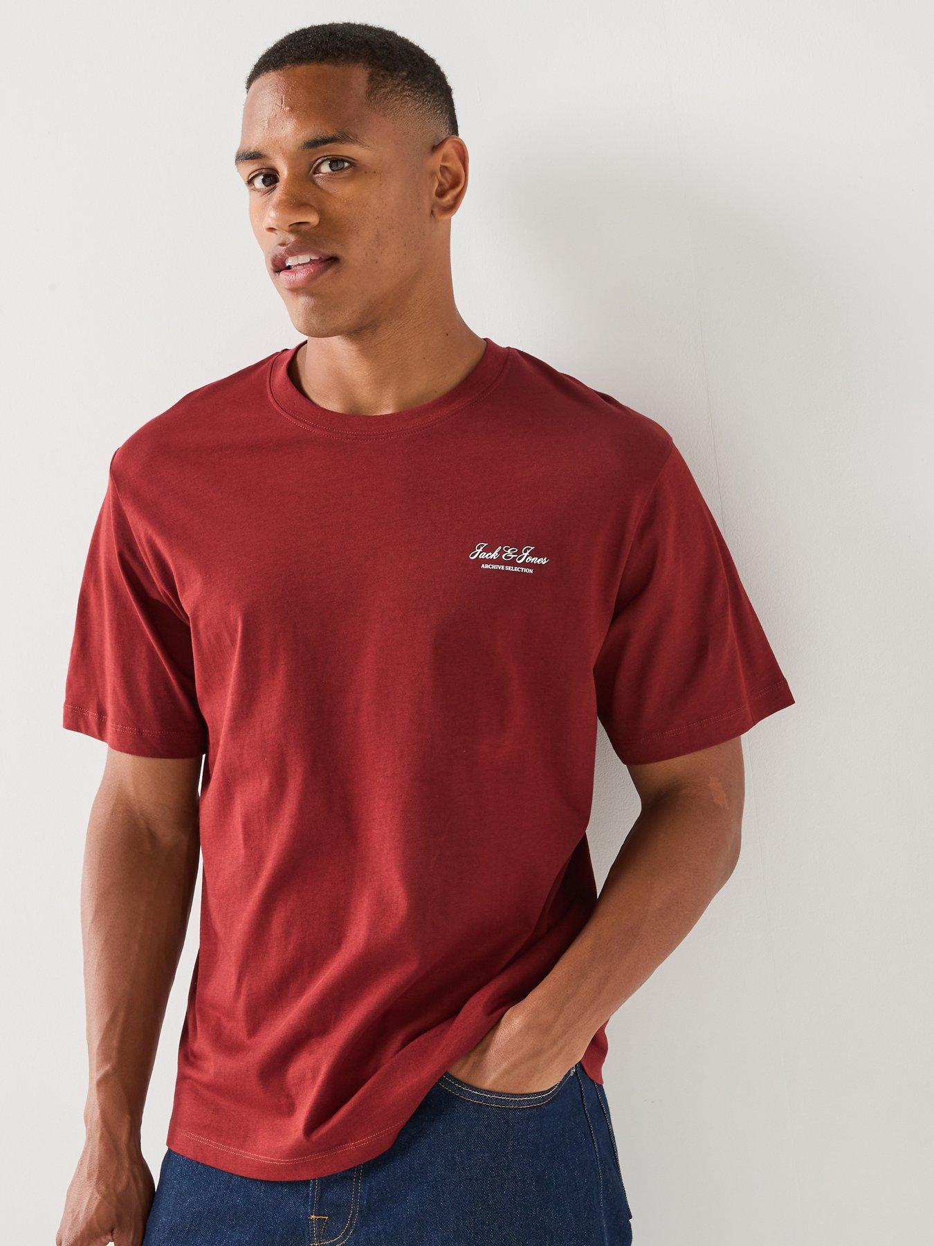 Jack & Jones Archive Graphic Crew Neck T-Shirt - Fired Brick