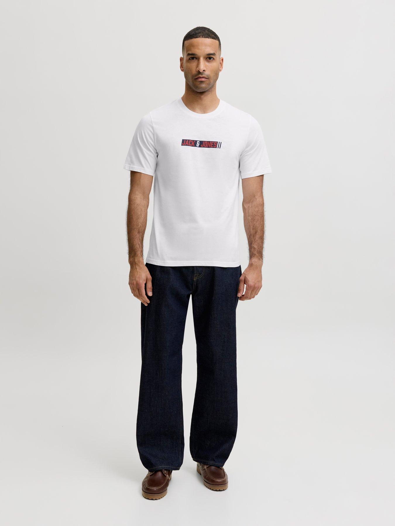 Image 2 of 6 of Jack & Jones Aero Crew Neck 3 Pack T-Shirt - White
