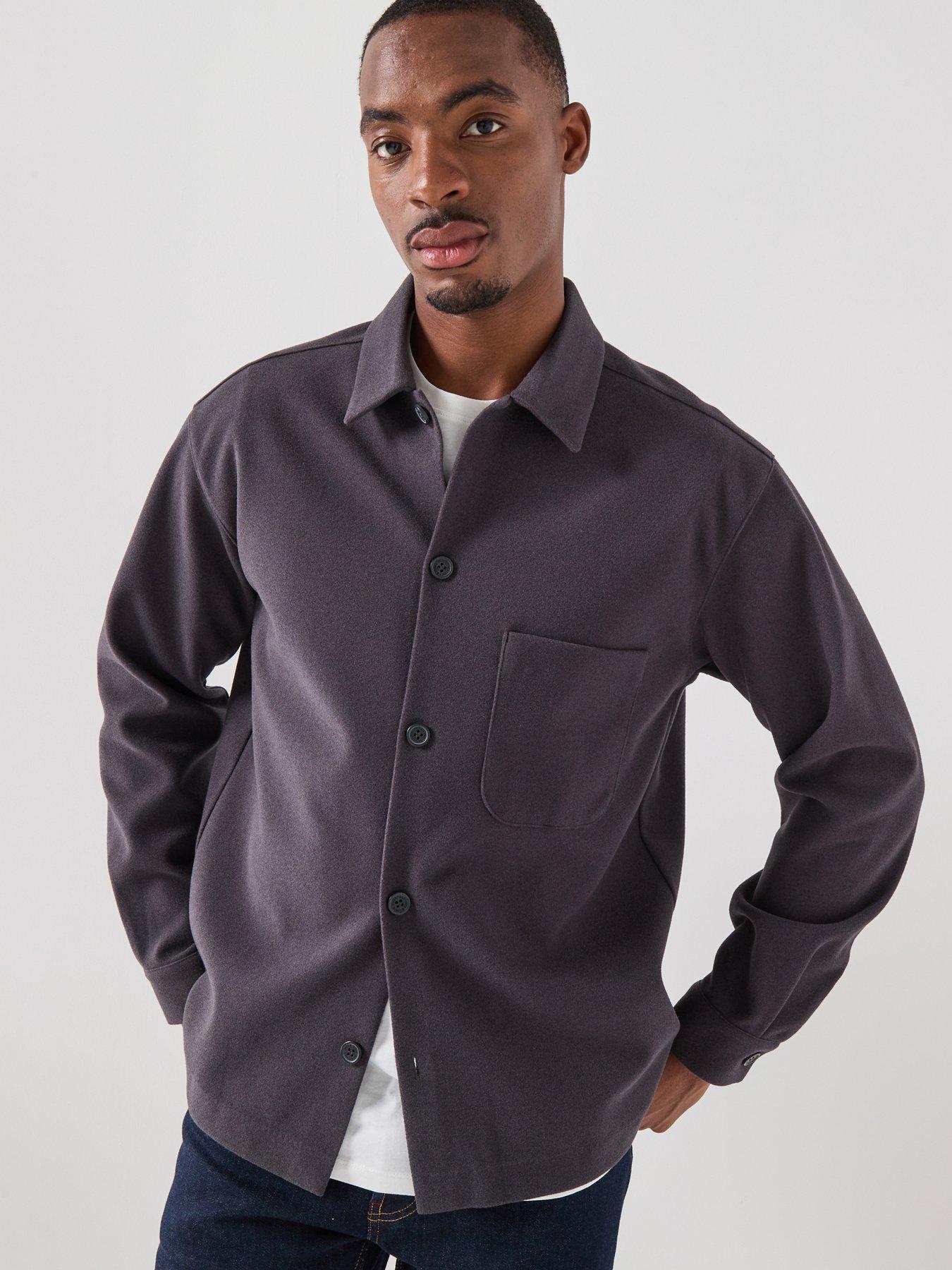 Image 1 of 6 of Jack & Jones Jeregent Overshirt - Dark Grey Melange