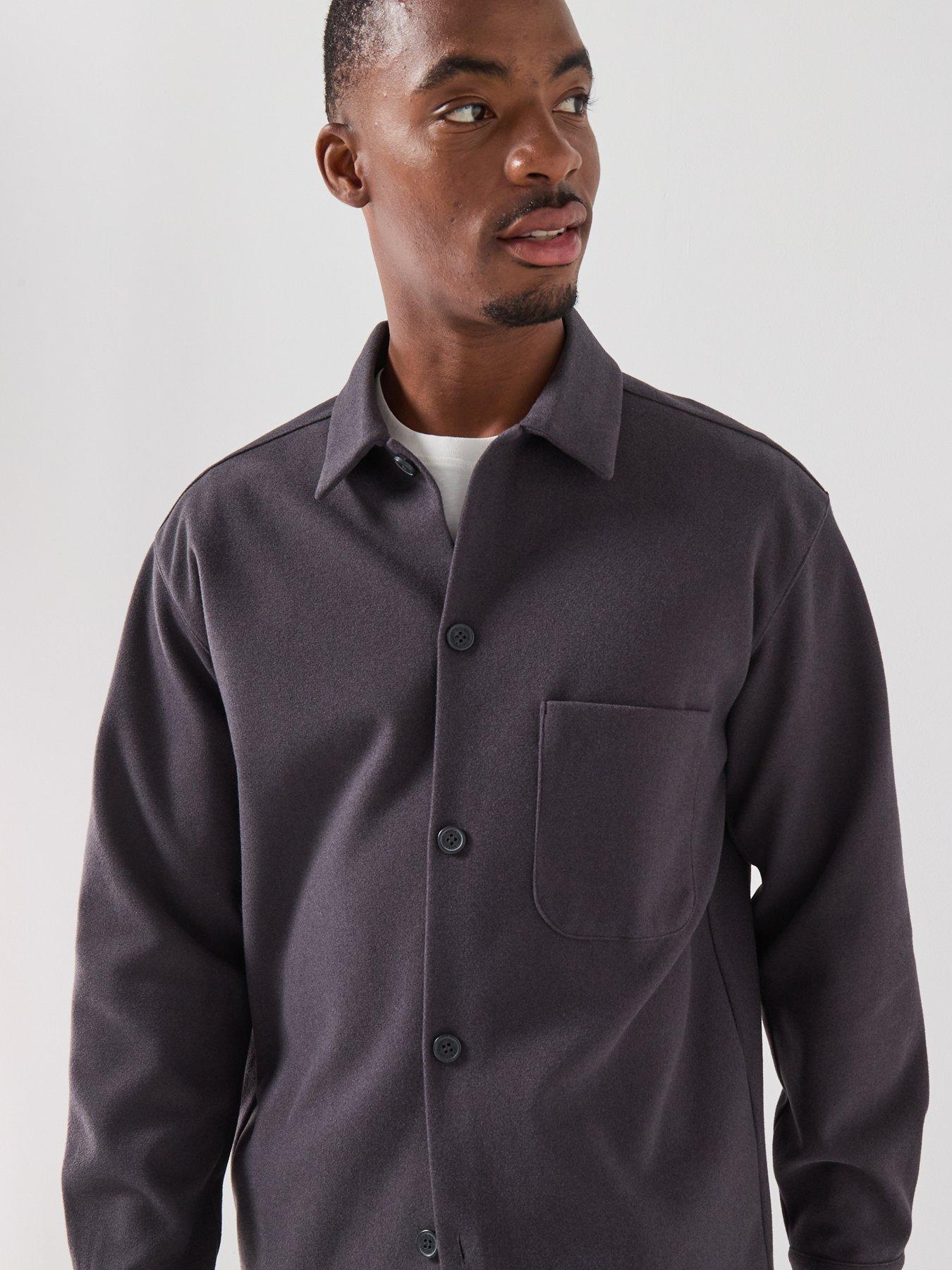 Image 5 of 6 of Jack & Jones Jeregent Overshirt - Dark Grey Melange