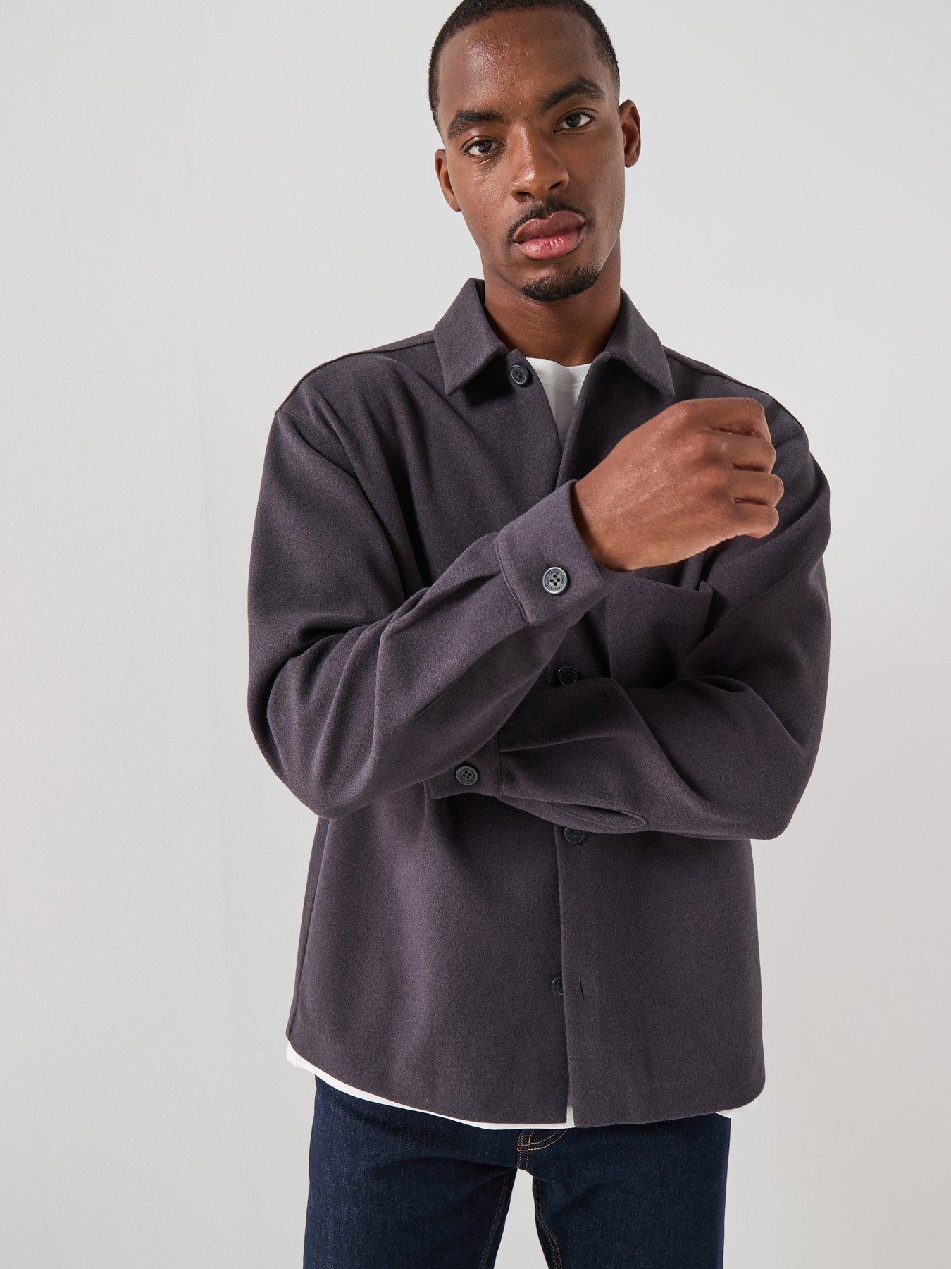 Image 6 of 6 of Jack & Jones Jeregent Overshirt - Dark Grey Melange