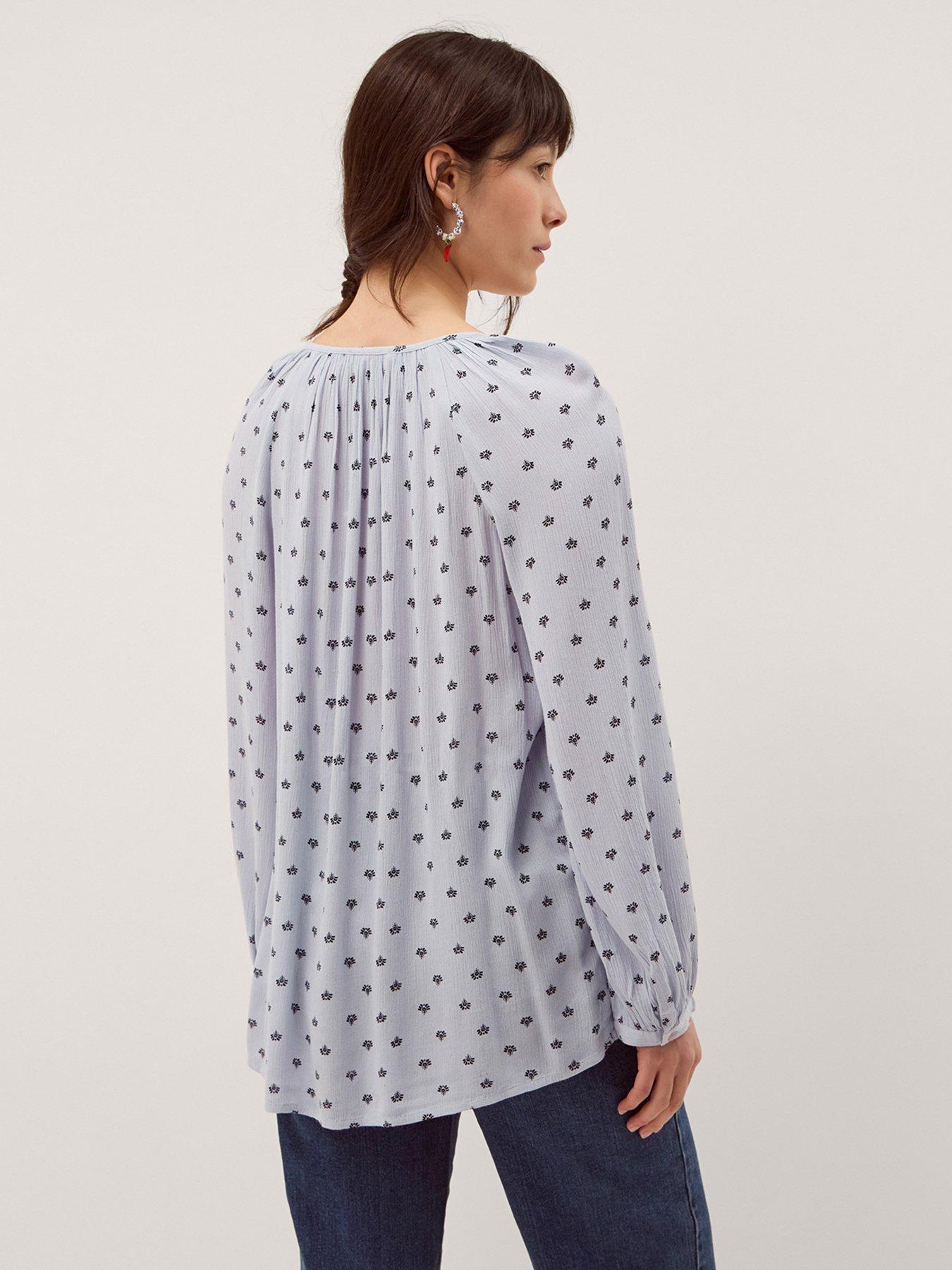 Image 2 of 5 of Monsoon Mia Print Top - Blue