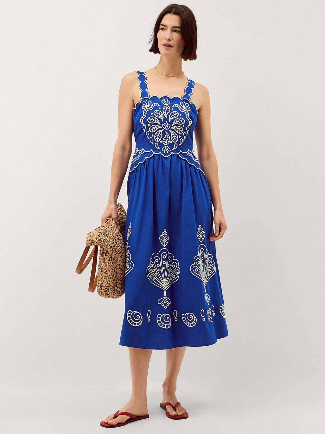 Image 1 of 4 of Monsoon Keira Emb Dress