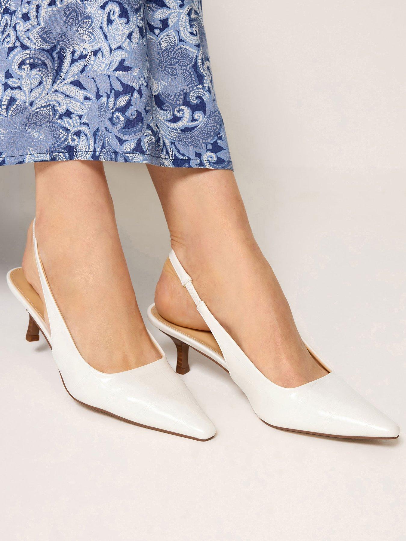 Long Tall Sally Stacked Heel Court Shoe