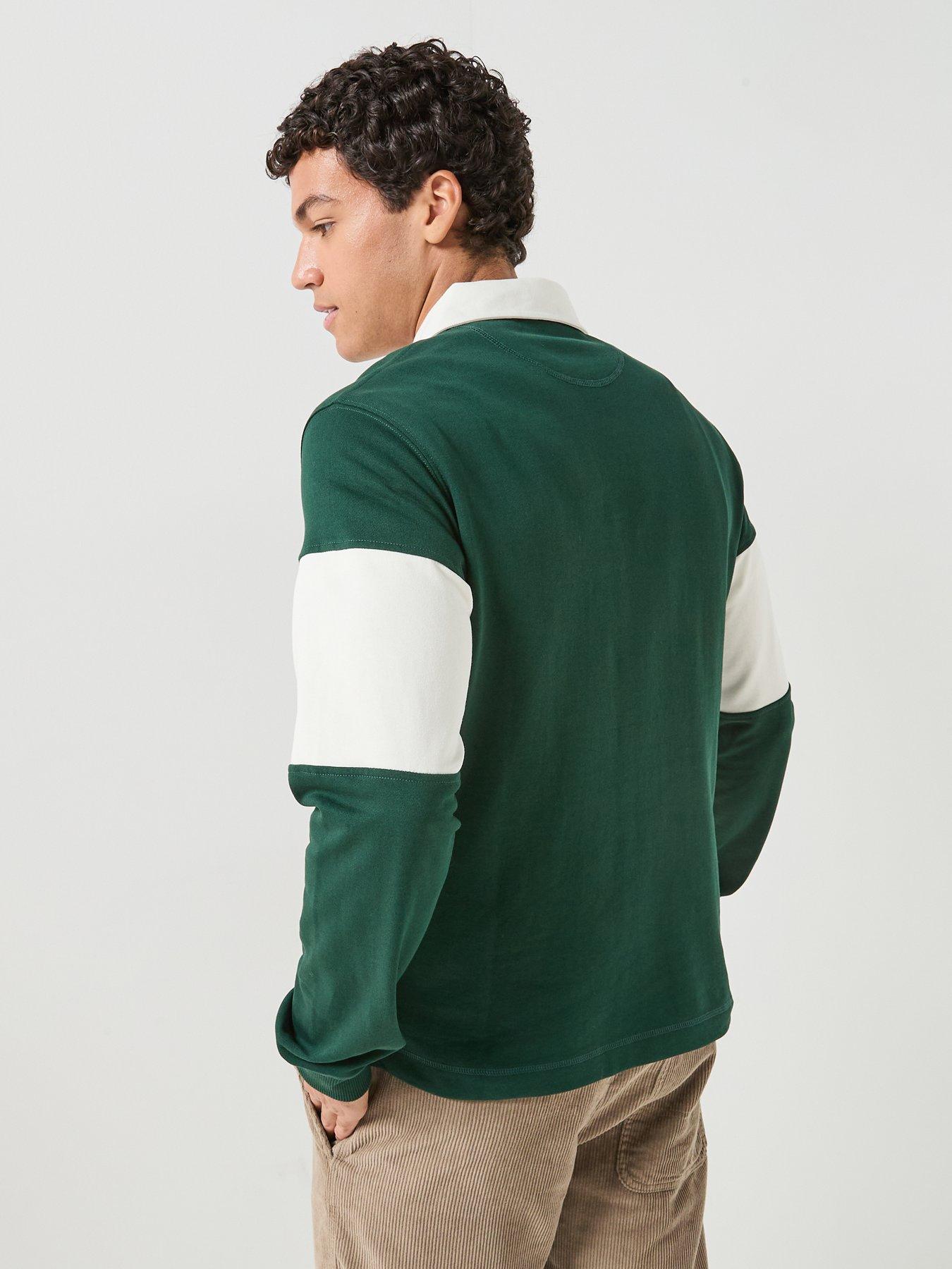 Image 2 of 6 of Jack & Jones Frederiksberg Blocking Rugby Polo Shirt - Green