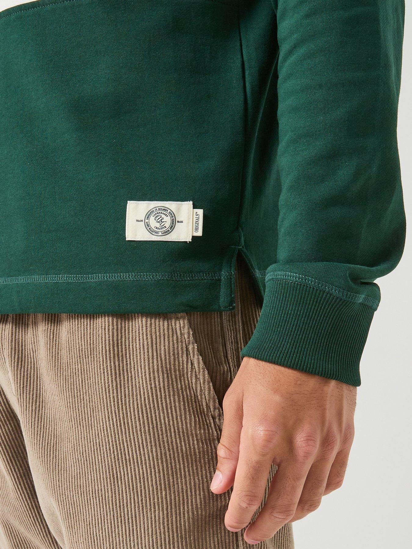 Image 4 of 6 of Jack & Jones Frederiksberg Blocking Rugby Polo Shirt - Green