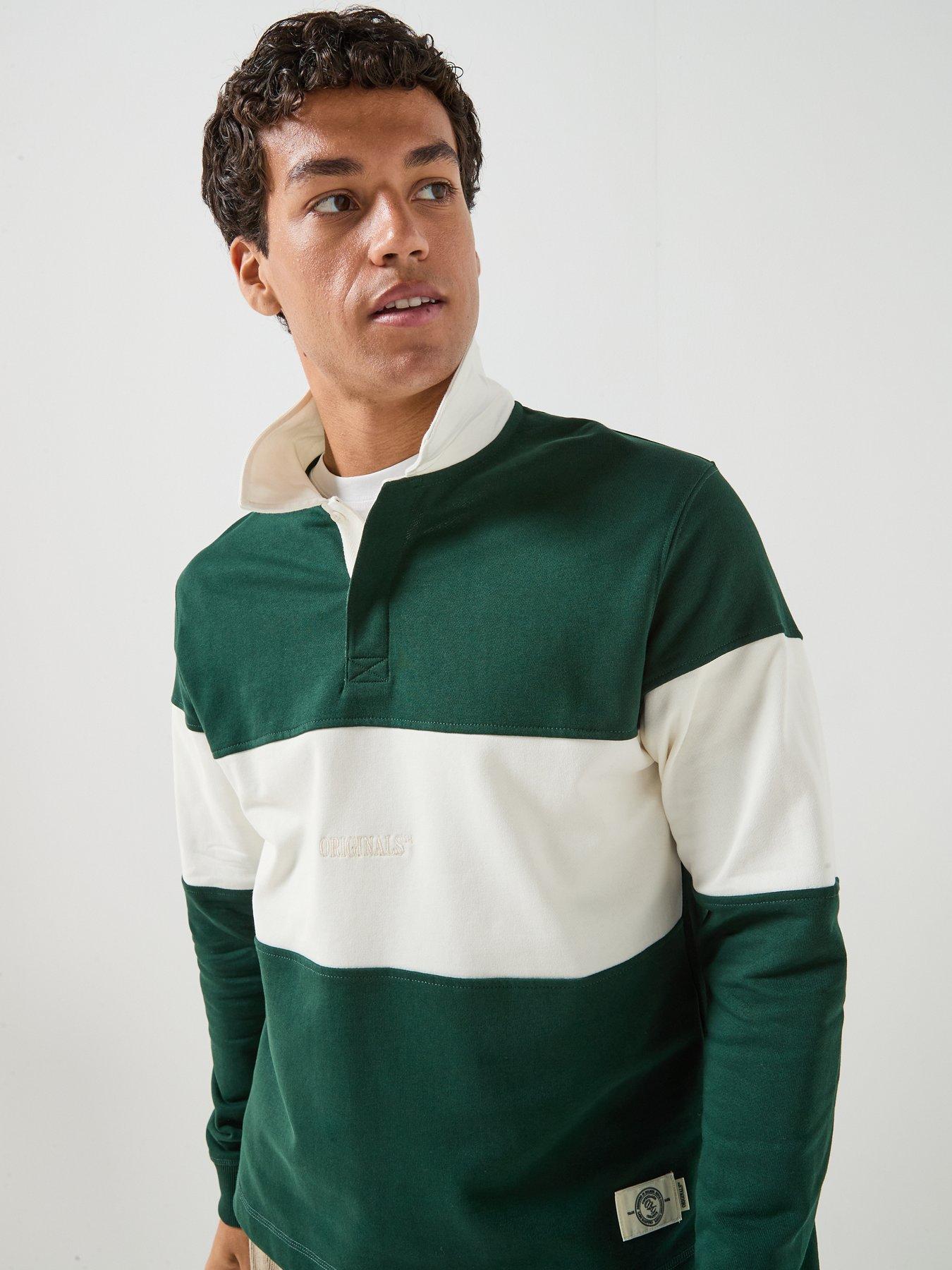 Image 5 of 6 of Jack & Jones Frederiksberg Blocking Rugby Polo Shirt - Green