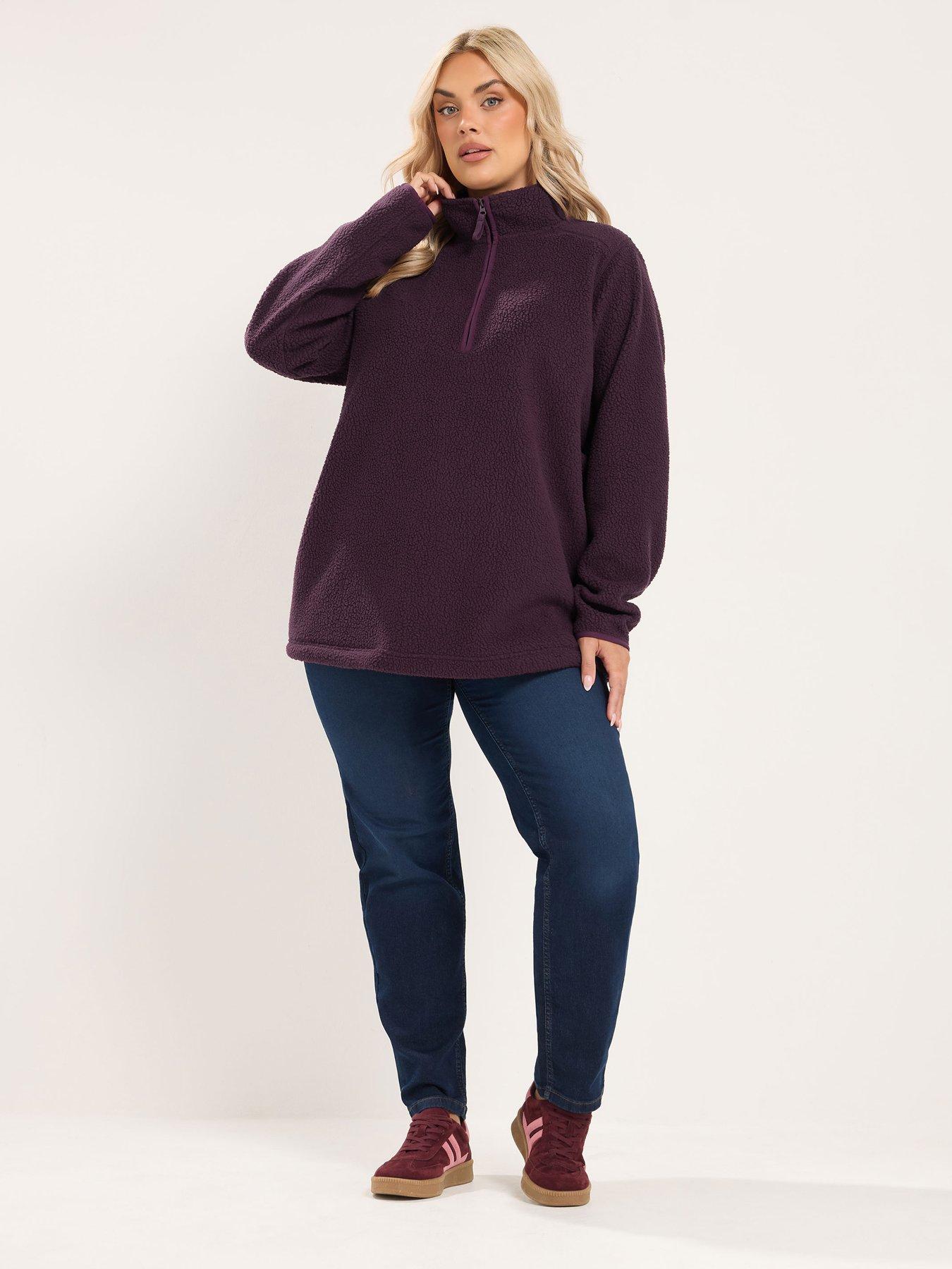 Image 3 of 4 of Yours Curve Half Zip Fleece