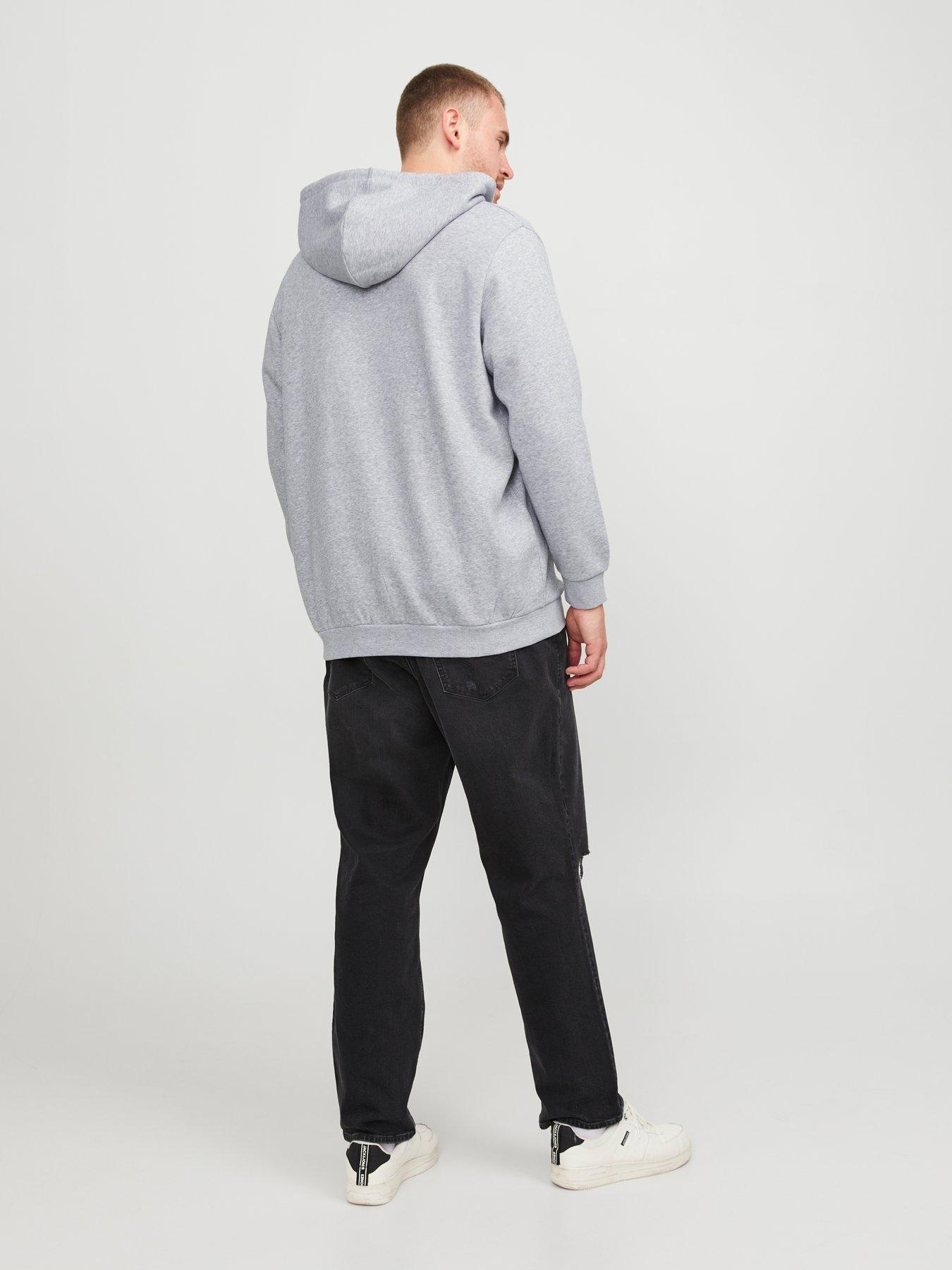 Image 2 of 7 of Jack & Jones Jack &amp; Jones Plus Bradley Zip Thru Hoodie