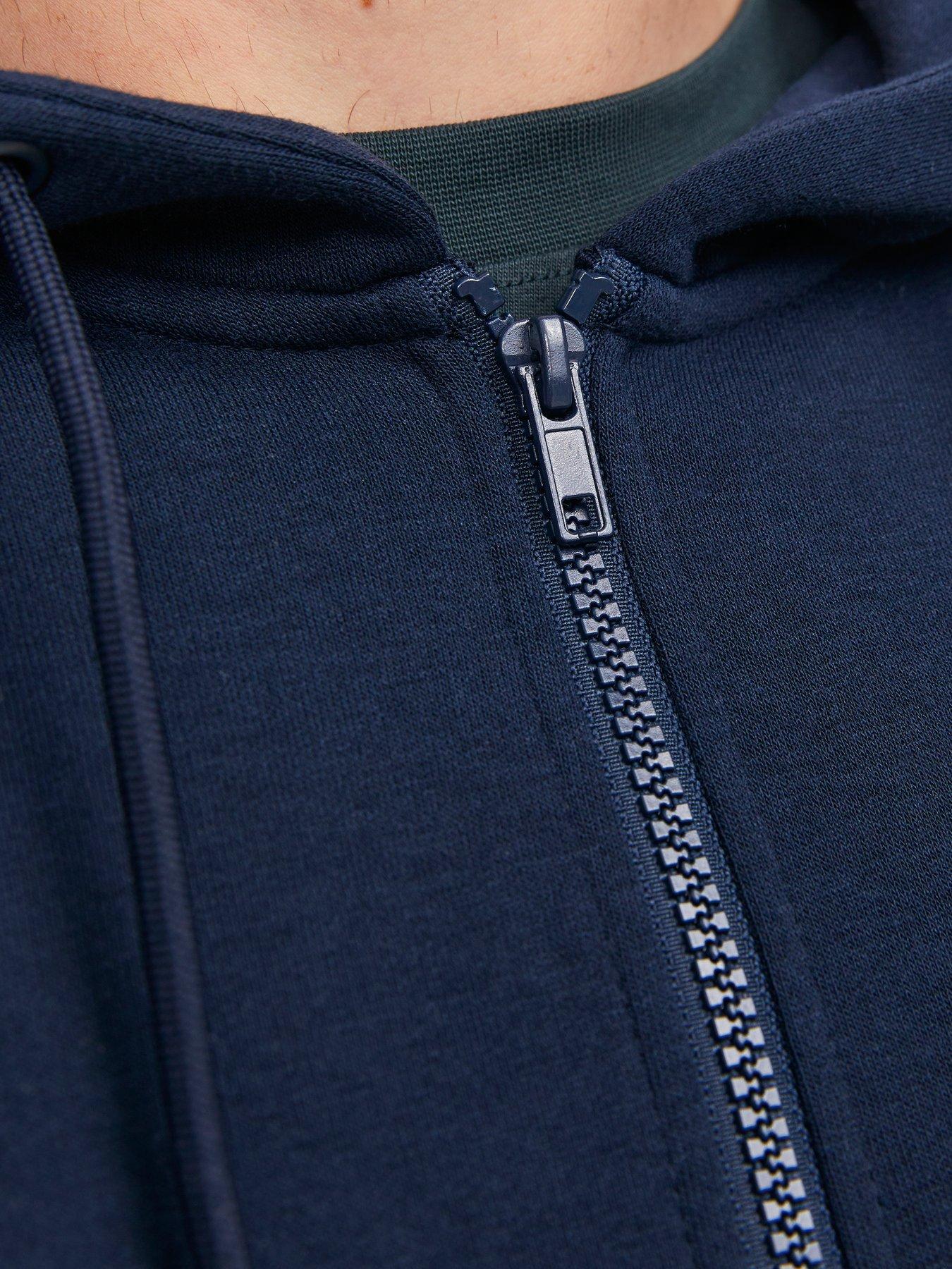Image 6 of 7 of Jack & Jones Jack &amp; Jones Plus Bradley Zip Thru Hoodie