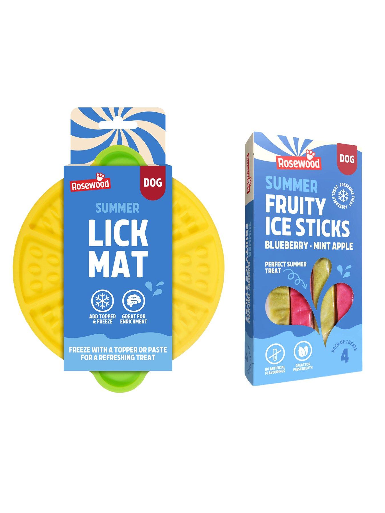 Rosewood Lemon Lick Mat & Fruity Ice Sticks Blueberry & Mint Apple 4 x 40g BUNDLE