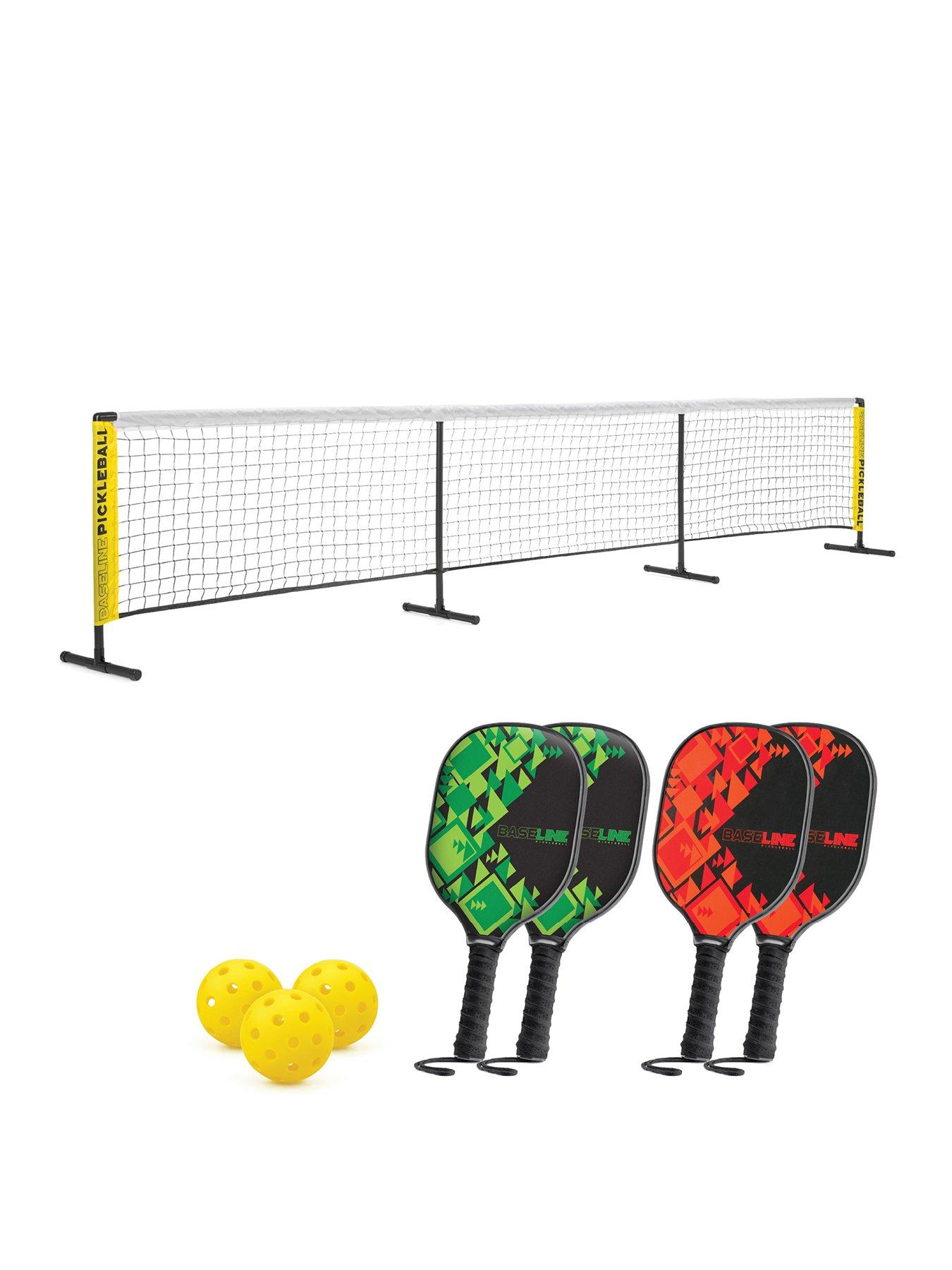 Bestway Pickleball 4 Player Set - Wooden Paddle Bats, Net & Balls