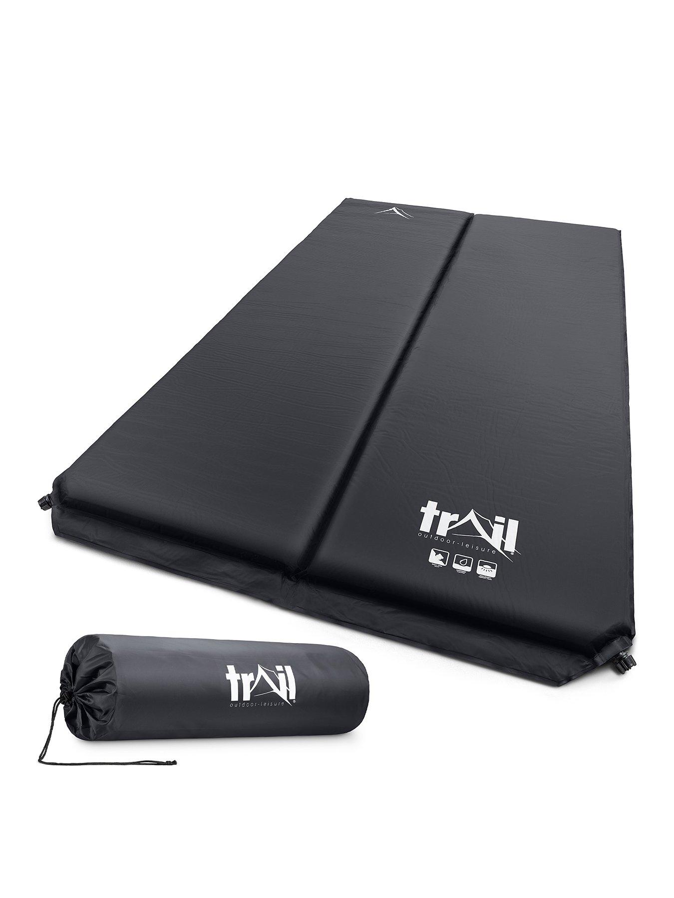 Image 1 of 7 of Trail Double Self-Inflating 2 Person Camping Mat, Black
