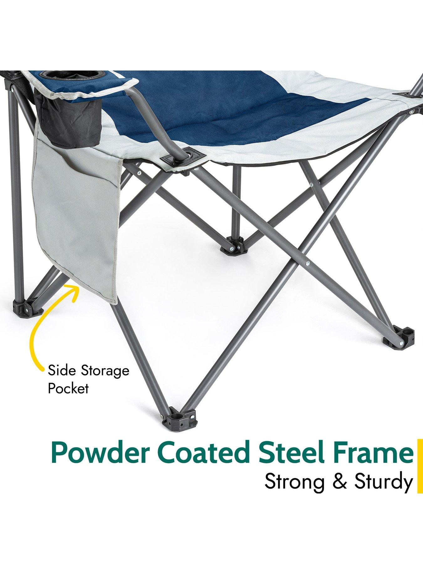 Image 3 of 7 of Trail Falcon Padded Camping Chair 2 Pack - Blue