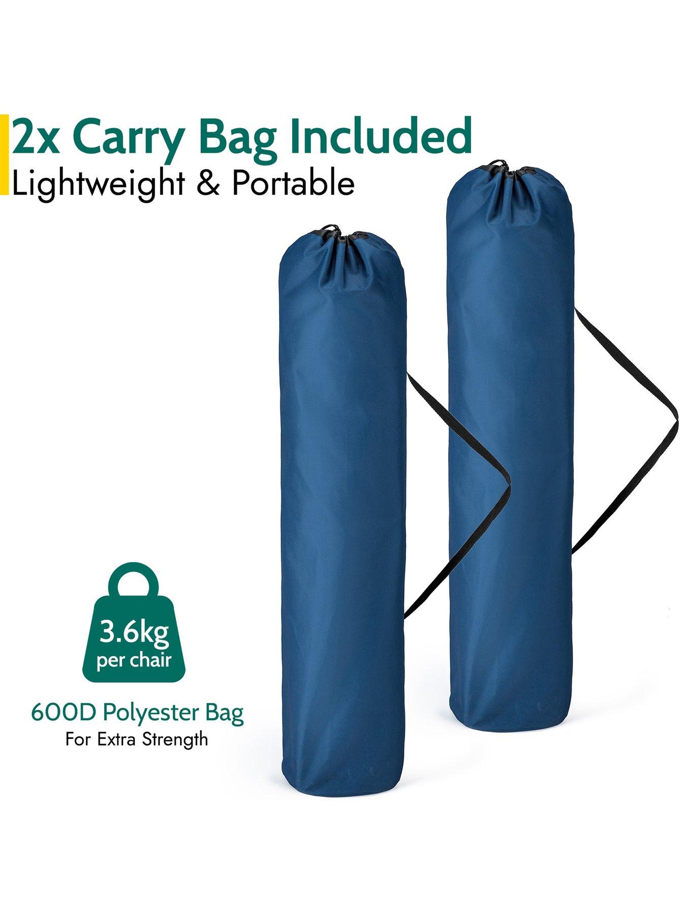 Image 6 of 7 of Trail Falcon Padded Camping Chair 2 Pack - Blue
